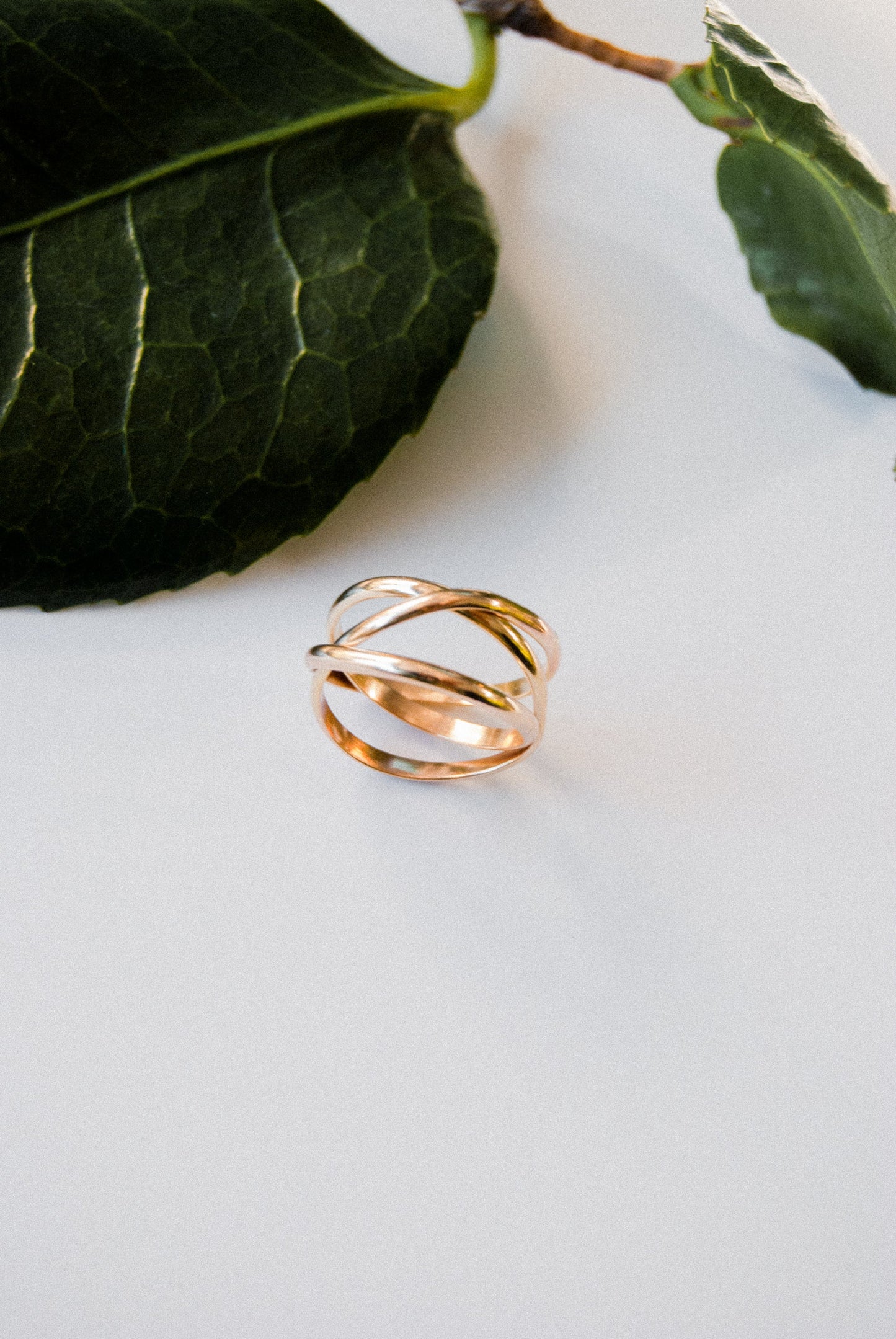 Infinity Spiral Ring, Solid 14K Gold