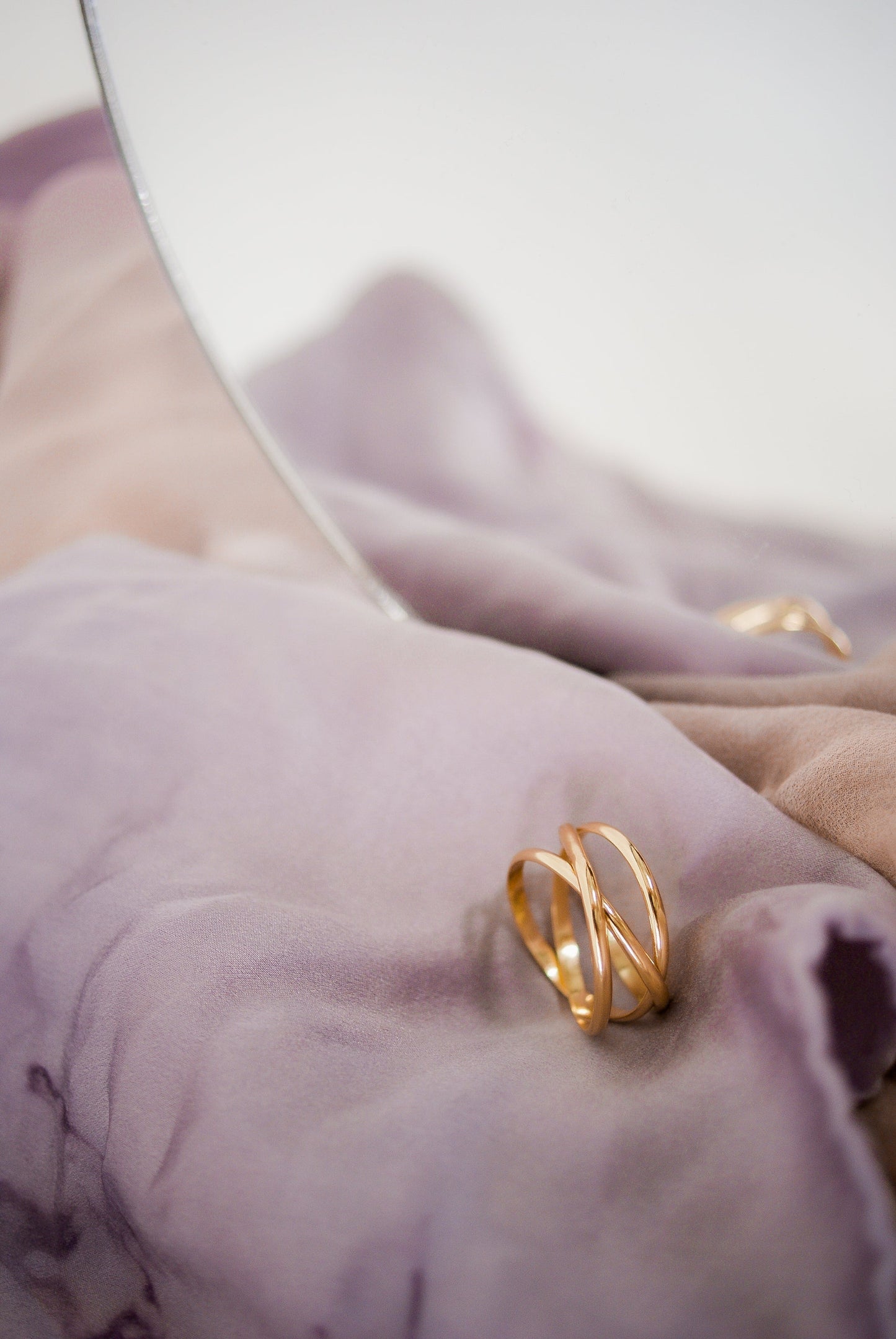 Infinity Spiral Ring, Solid 14K Gold