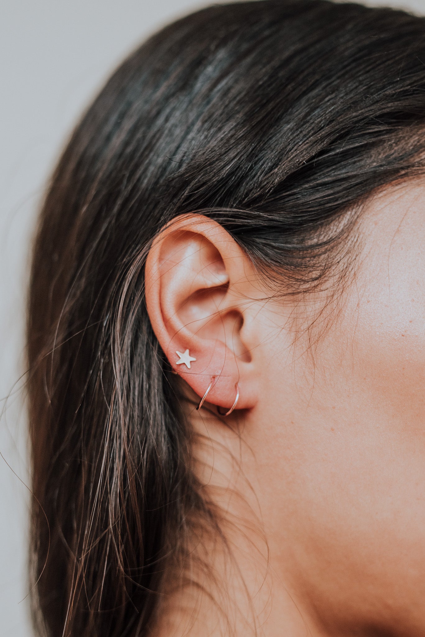 Huggie Hoop Earring in Solid 14K Rose Gold