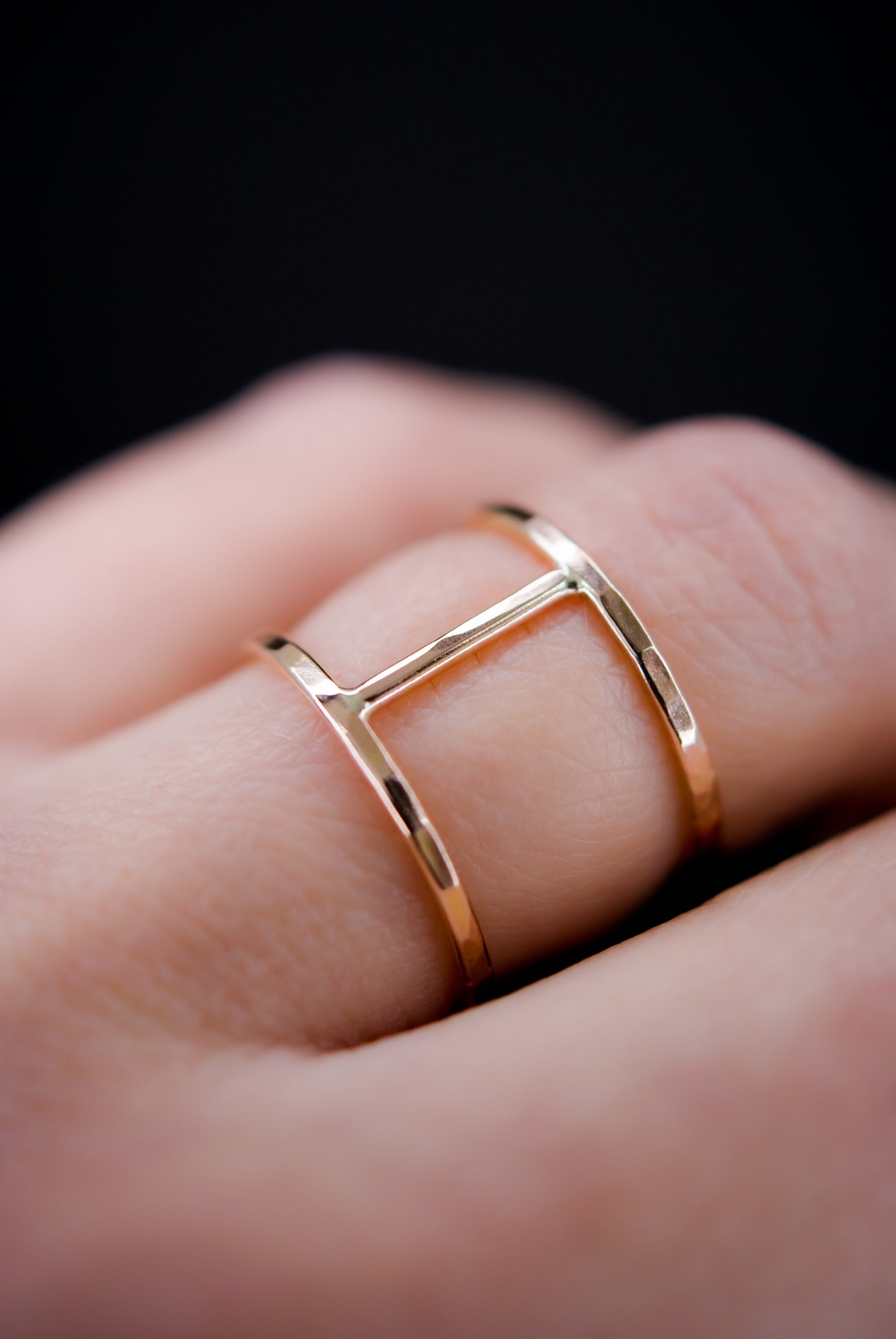 Large Cage Ring, 14K Rose Gold Fill