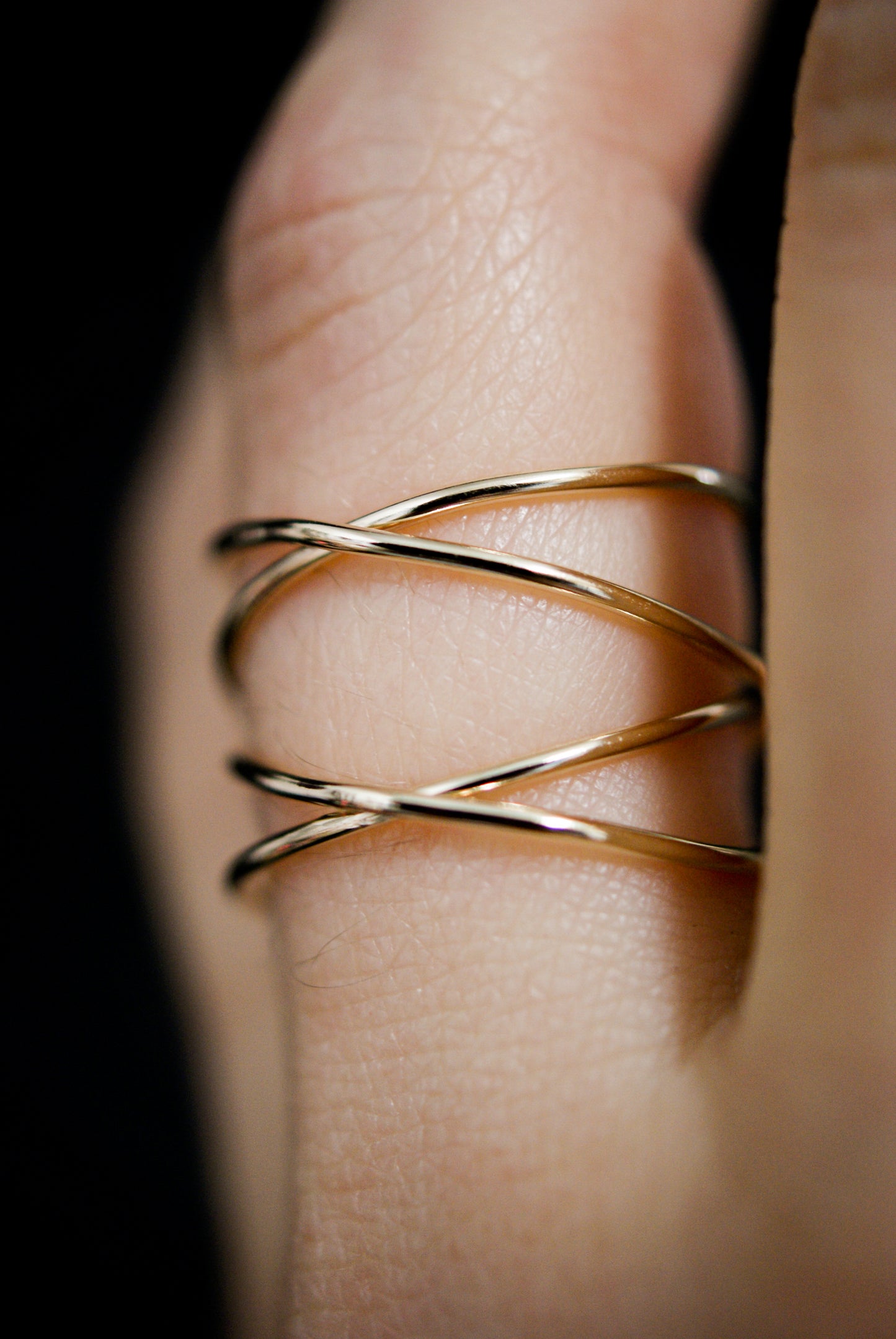 Large Wraparound Ring, 14K Gold Fill