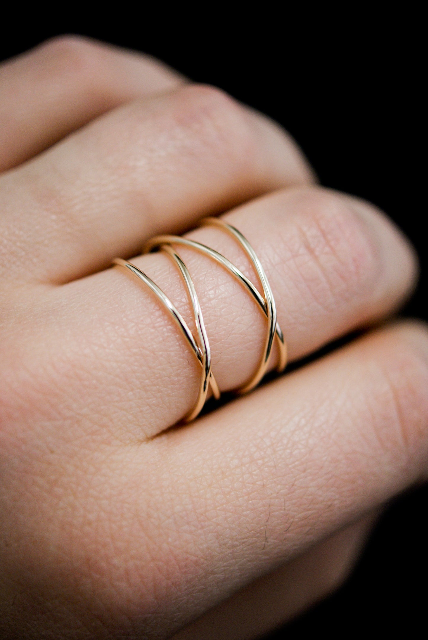 Large Wraparound Ring, 14K Gold Fill