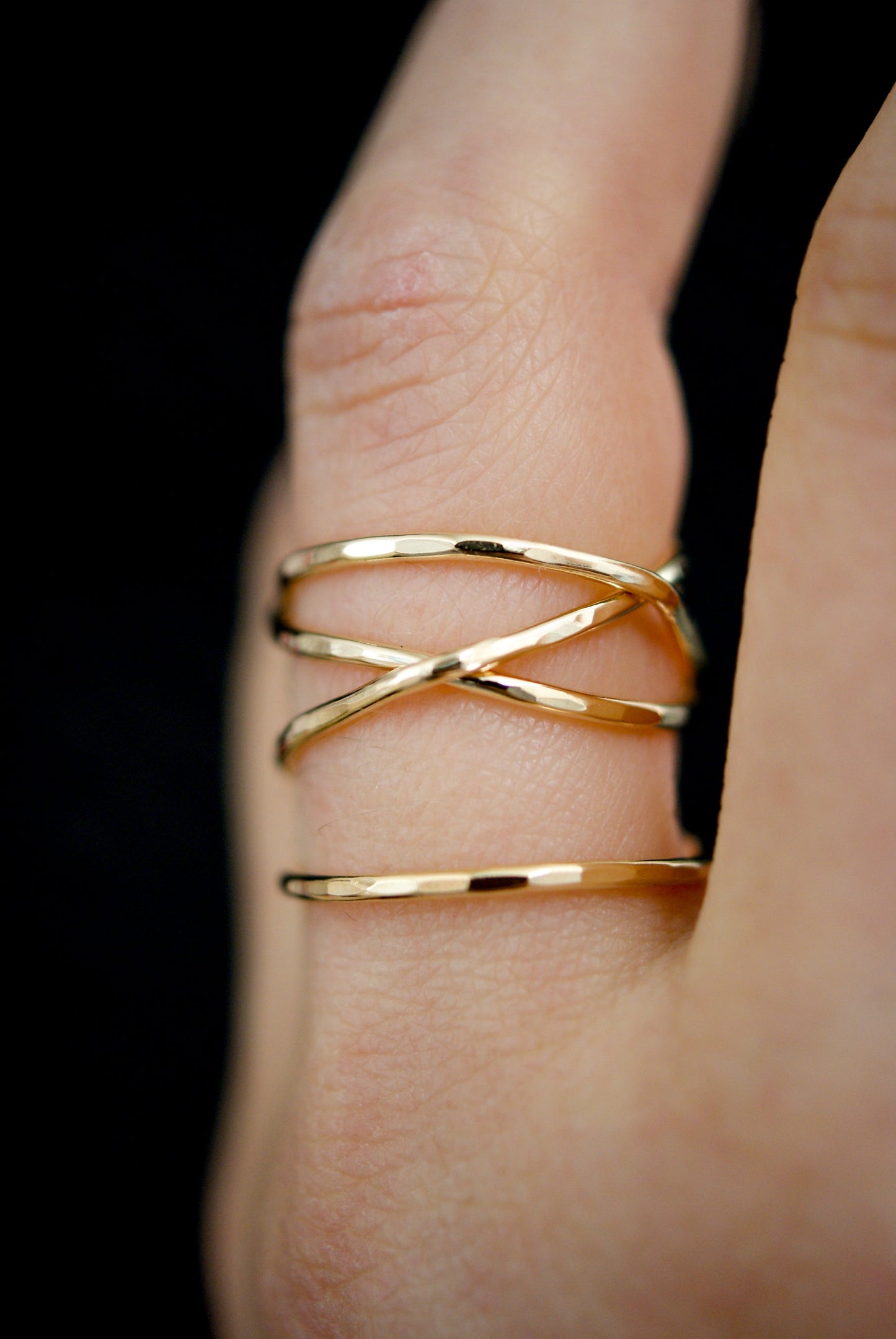 Large Wraparound Ring, Solid 14K Gold