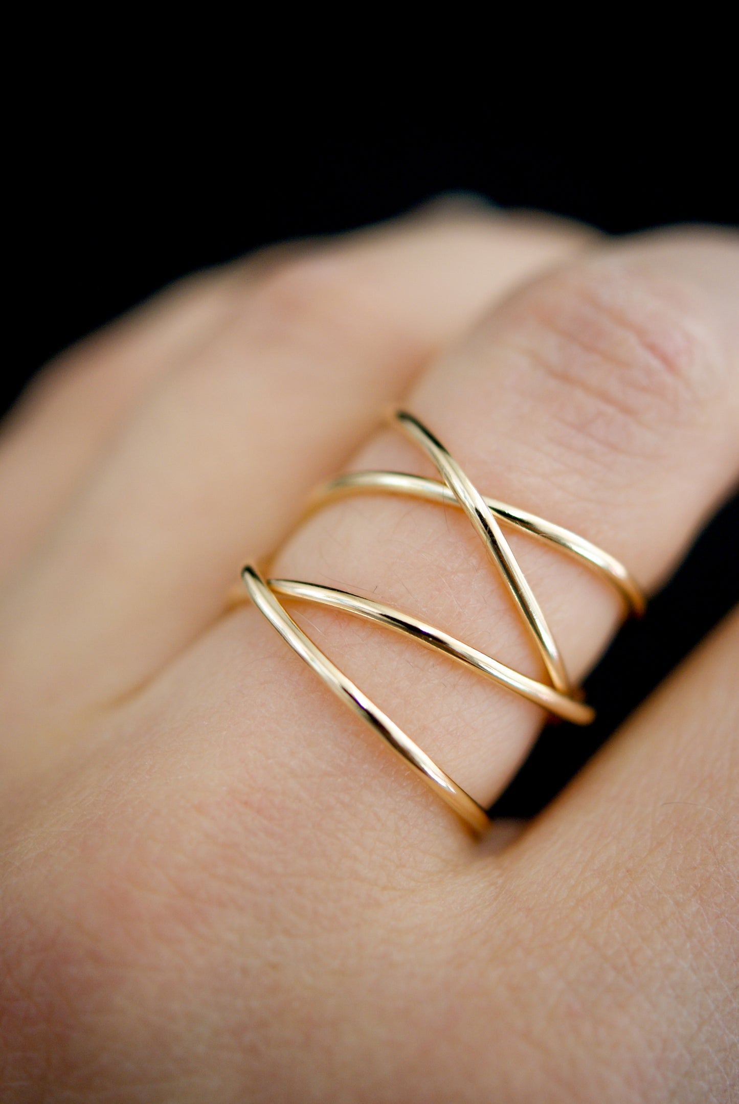 Large Wraparound Ring, 14K Gold Fill