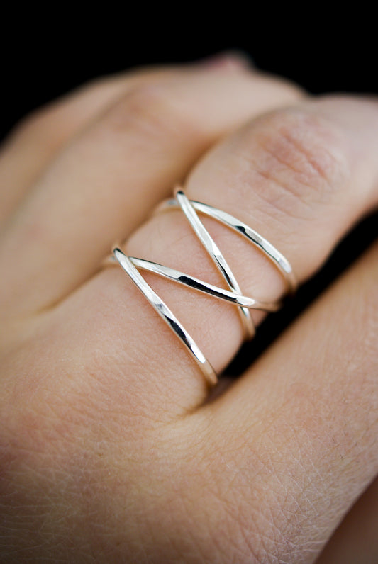 Large Wraparound Ring, Sterling Silver