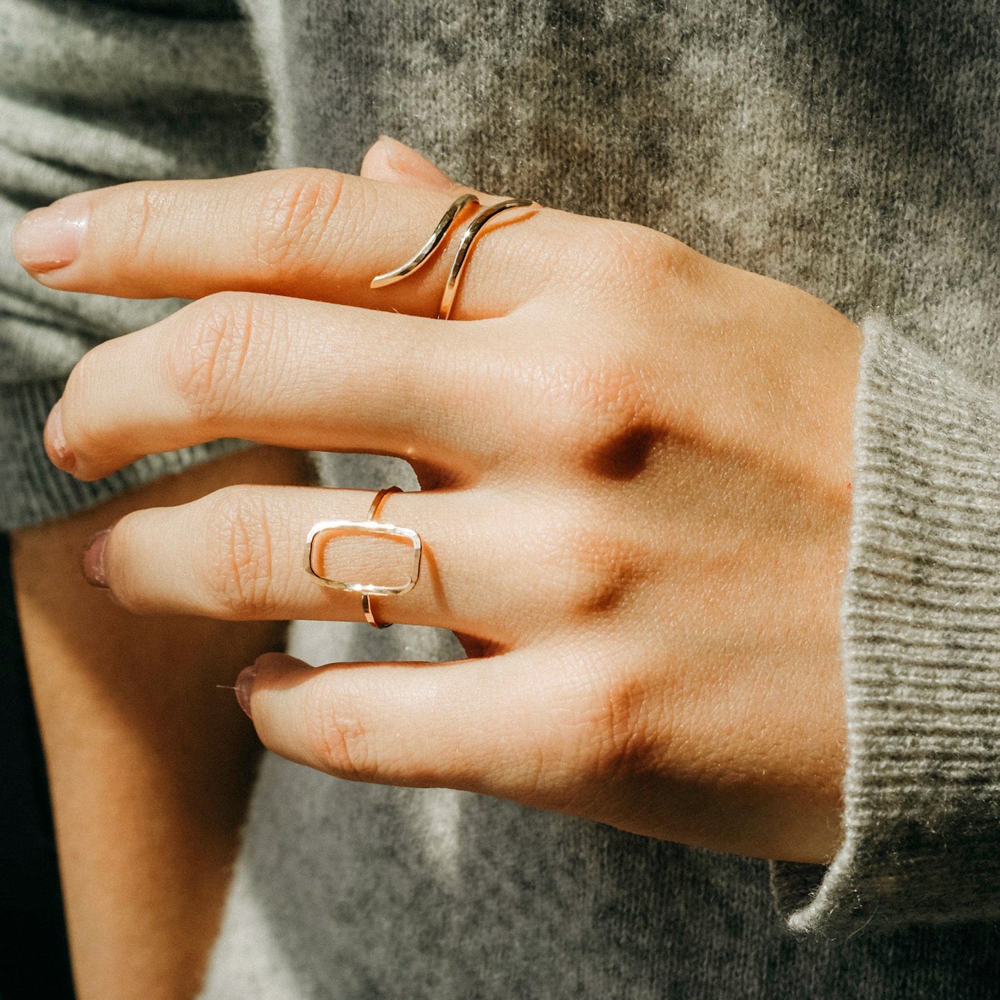 Open Curve Ring, 14K Gold Fill