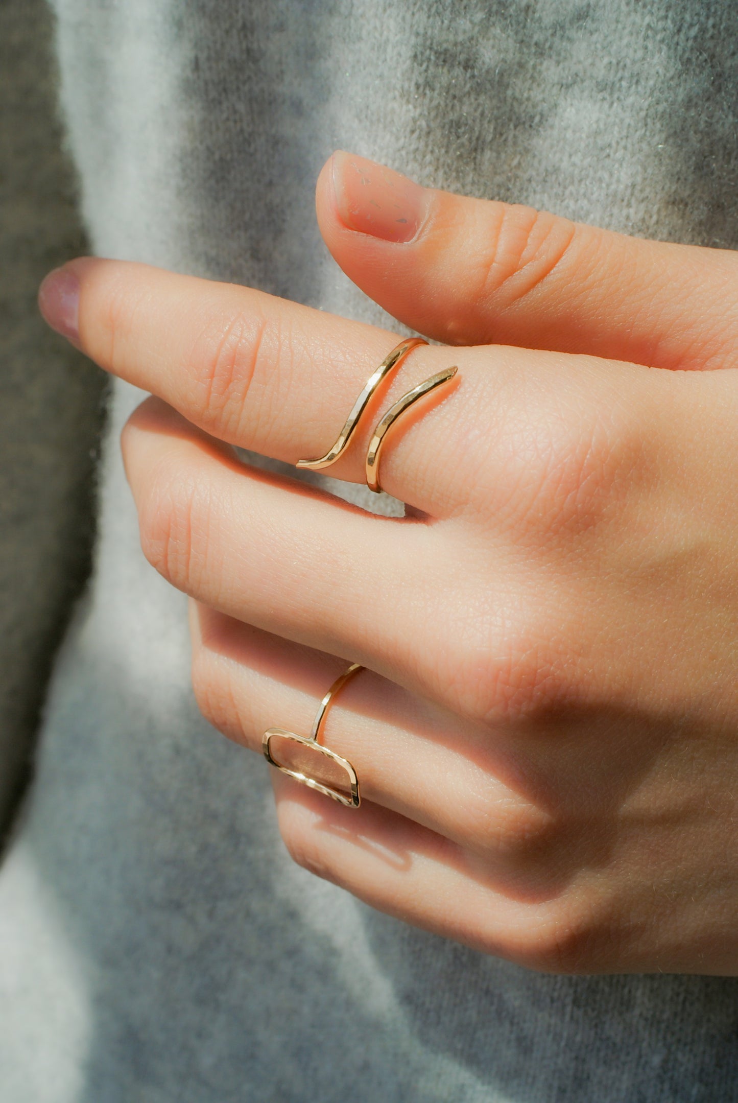 Open Curve Ring, 14K Gold Fill