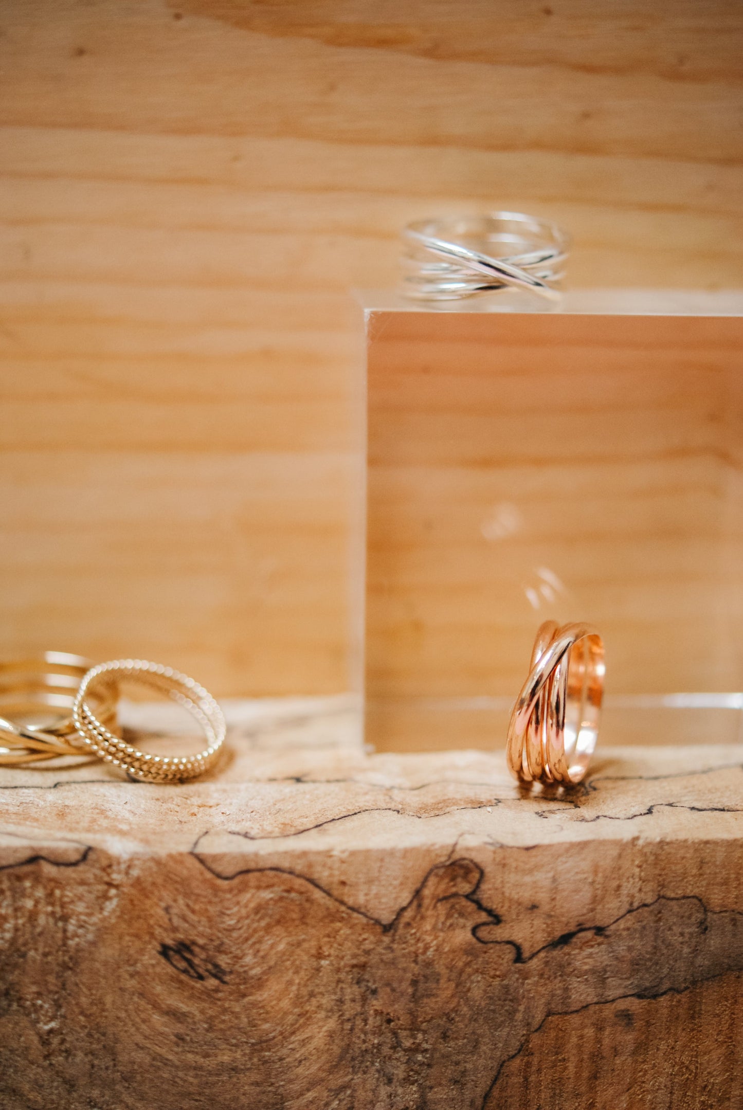 Overlap Ring, Solid 14K Gold