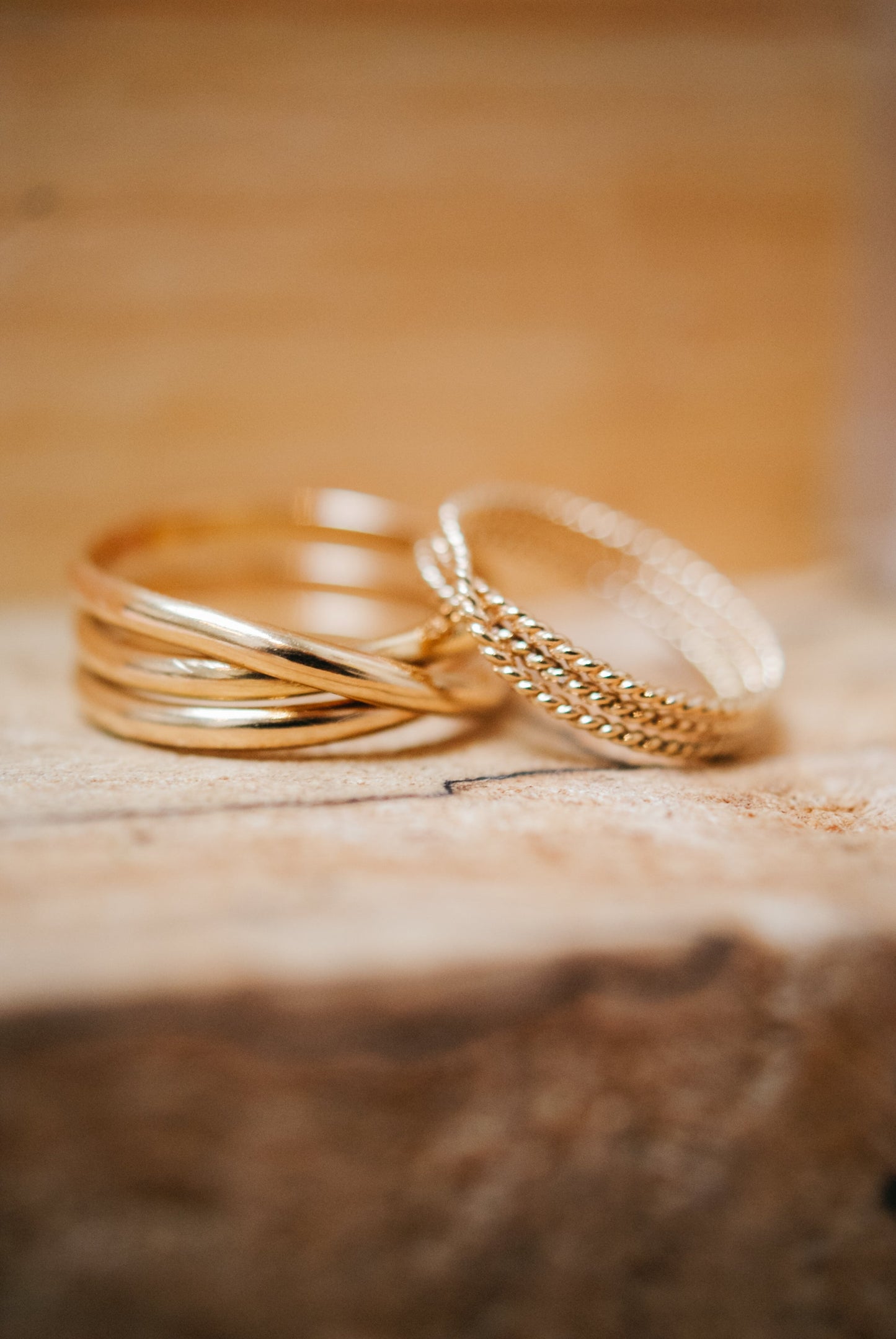 Overlap Ring, Solid 14K Gold