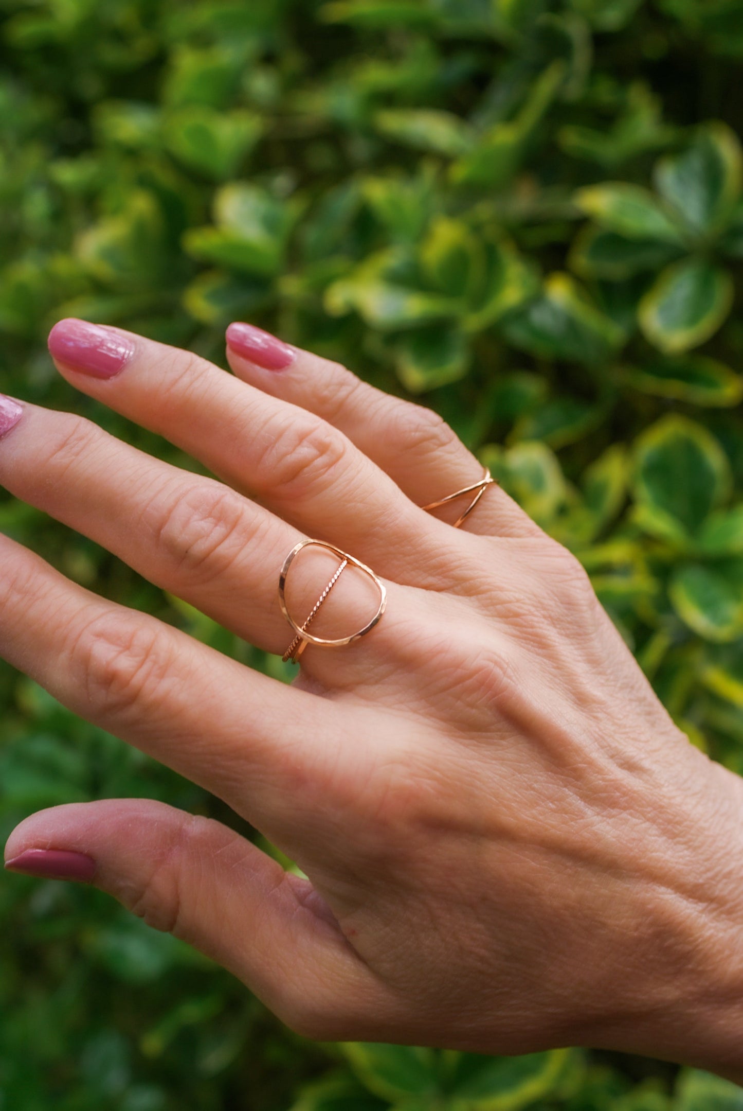 Circle Ring, Solid 14K Rose Gold