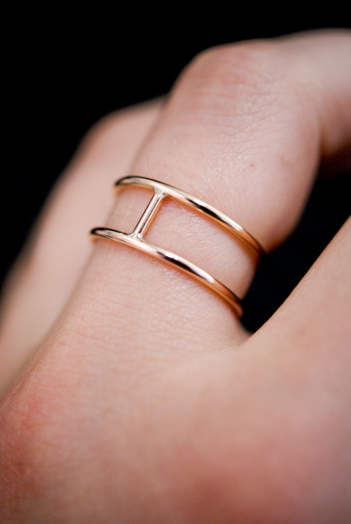 Small Cage Ring, 14K Rose Gold Fill