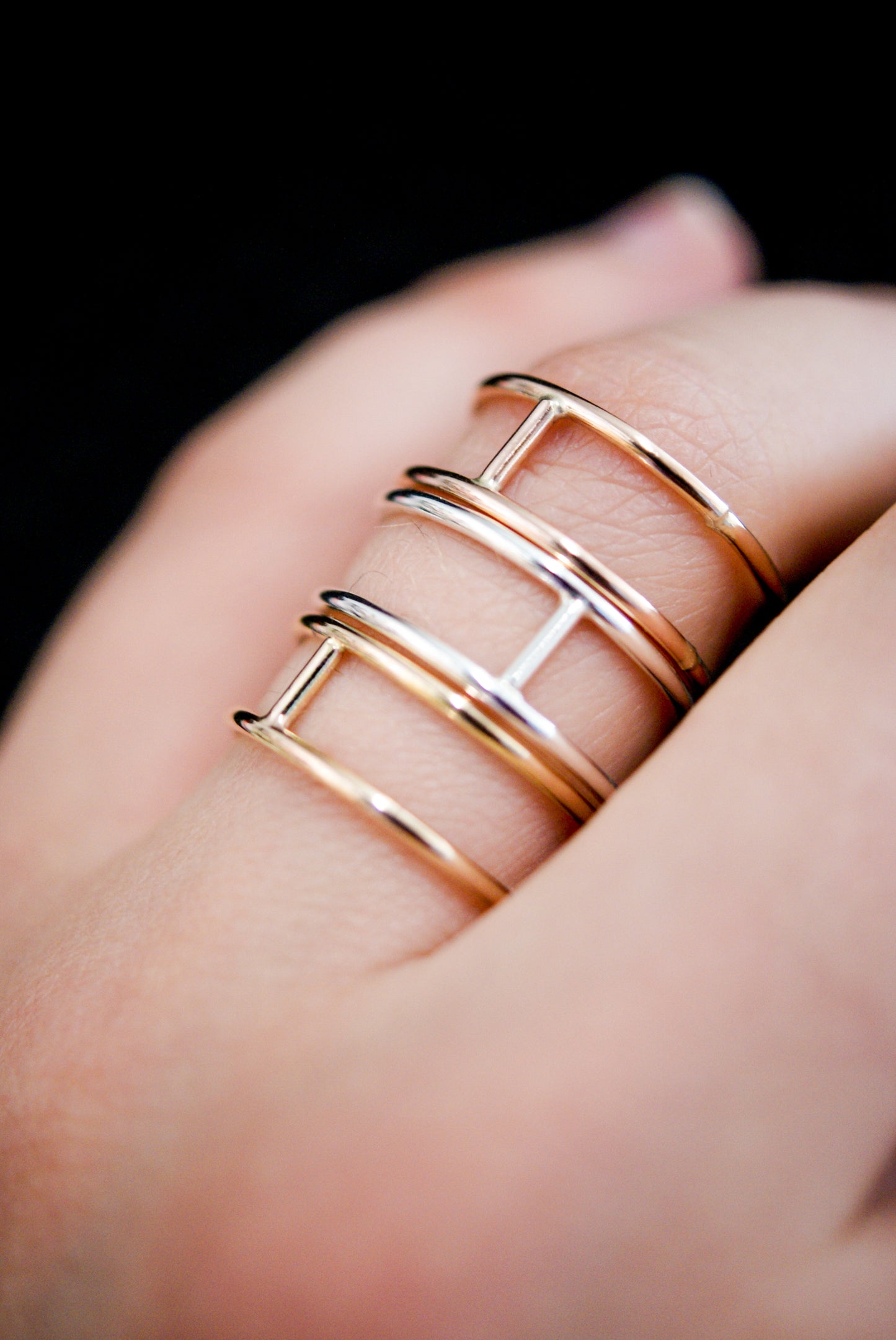 Small Cage Ring, 14K Rose Gold Fill