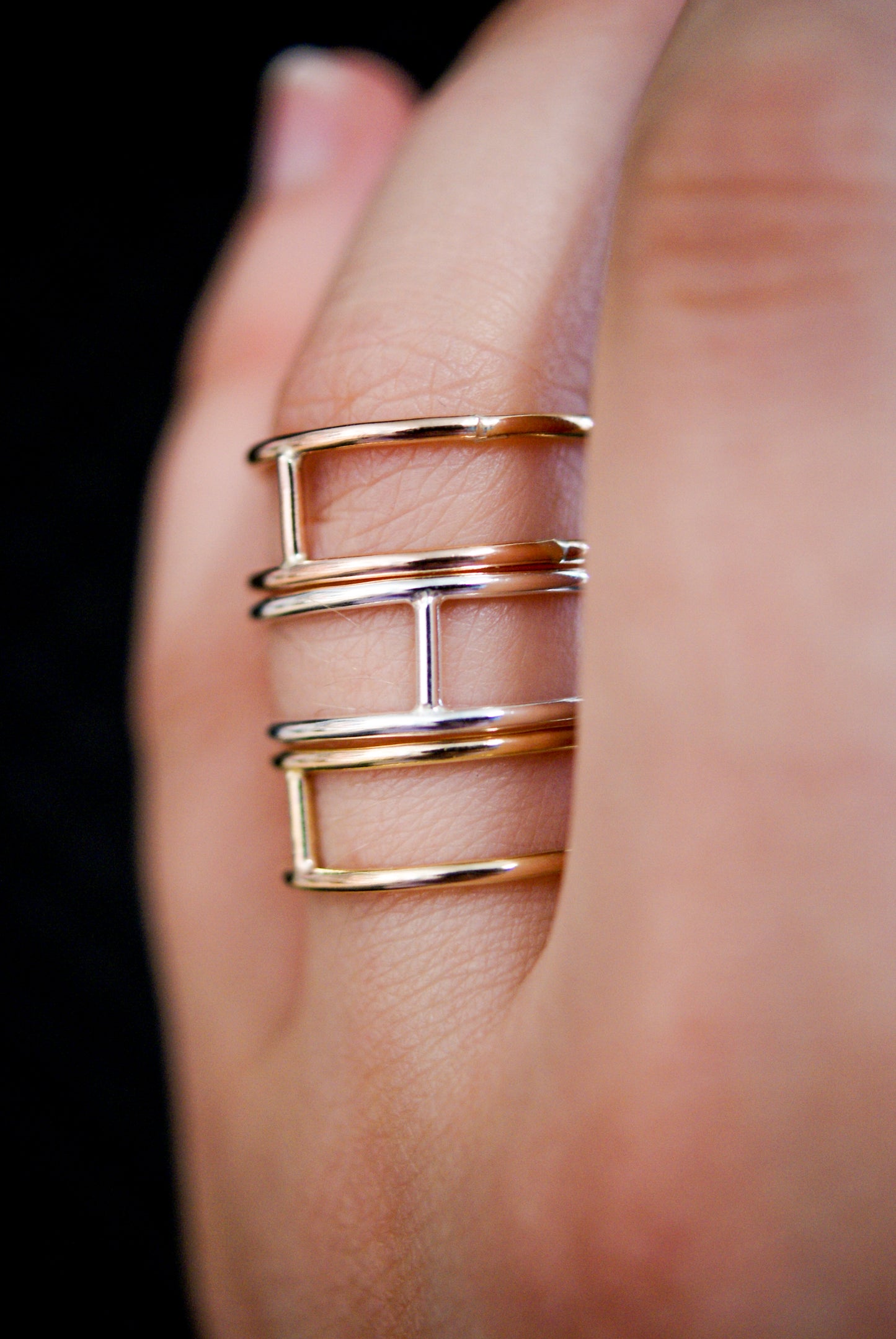 Small Cage Ring, 14K Rose Gold Fill