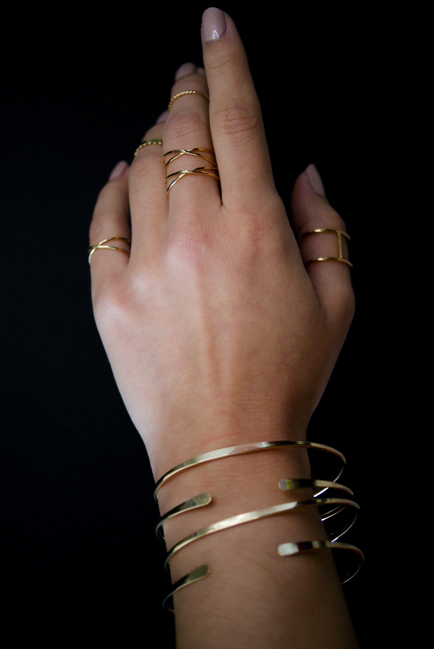 Sunburst Cuff, Gold Fill, Rose Gold Fill, or Sterling Silver