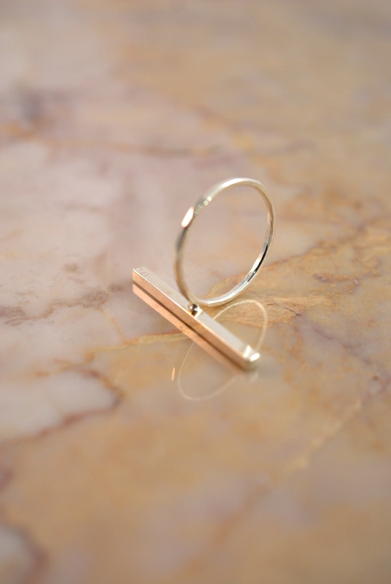 Large Bar Ring, Sterling Silver