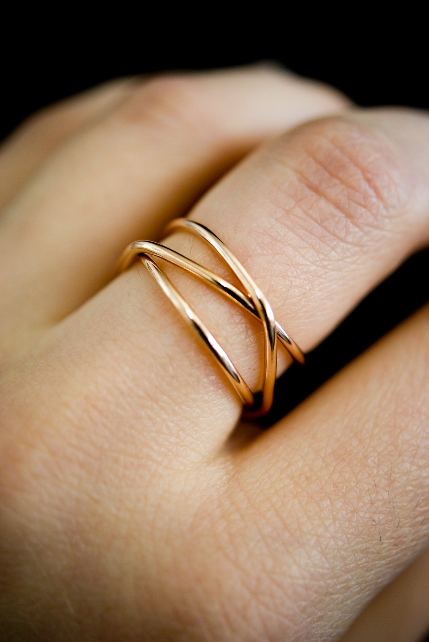 Wraparound Ring, Solid 14K Gold