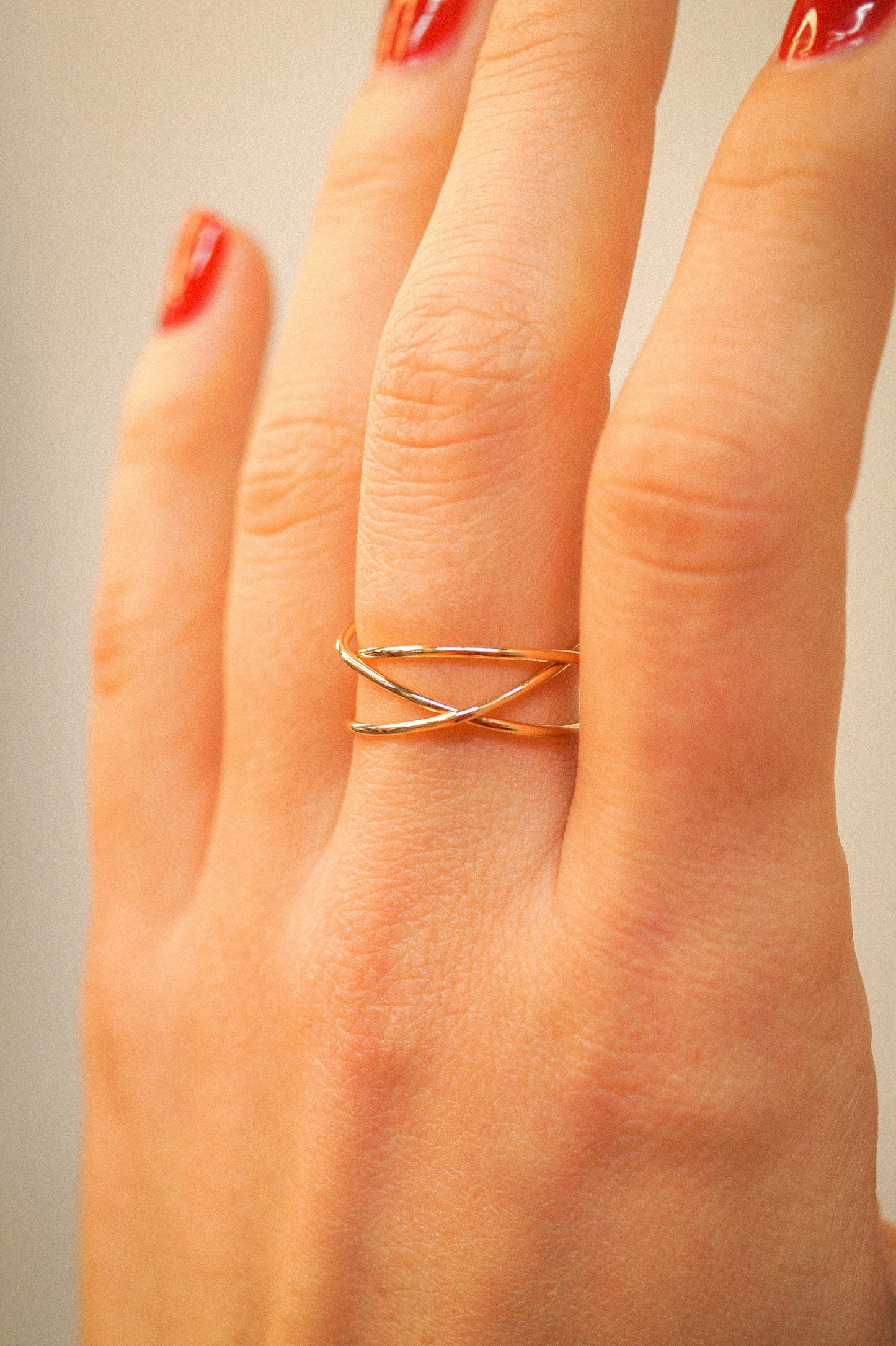 Wraparound Ring, Solid 14K Gold