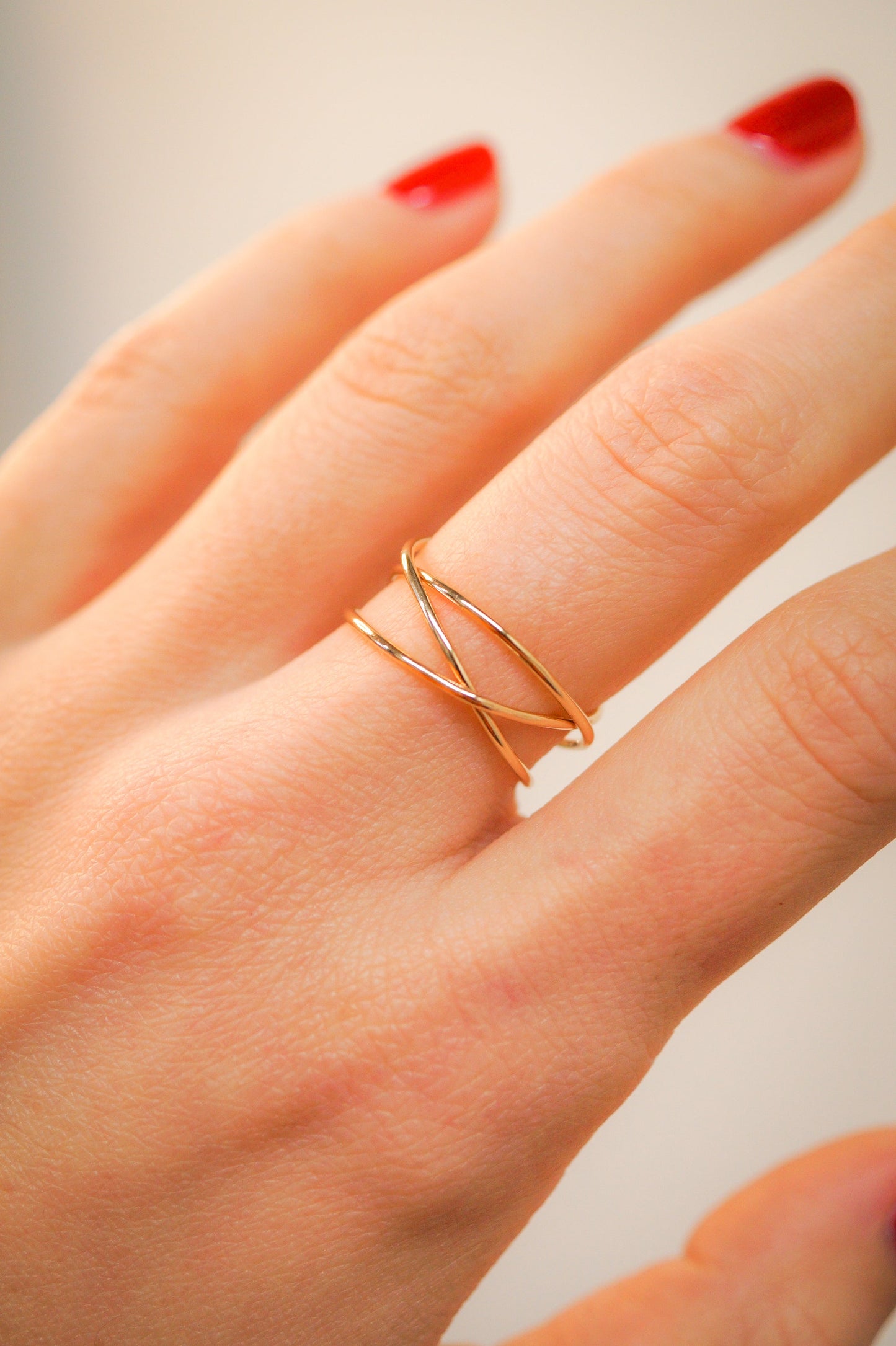 Wraparound Ring, Solid 14K Gold