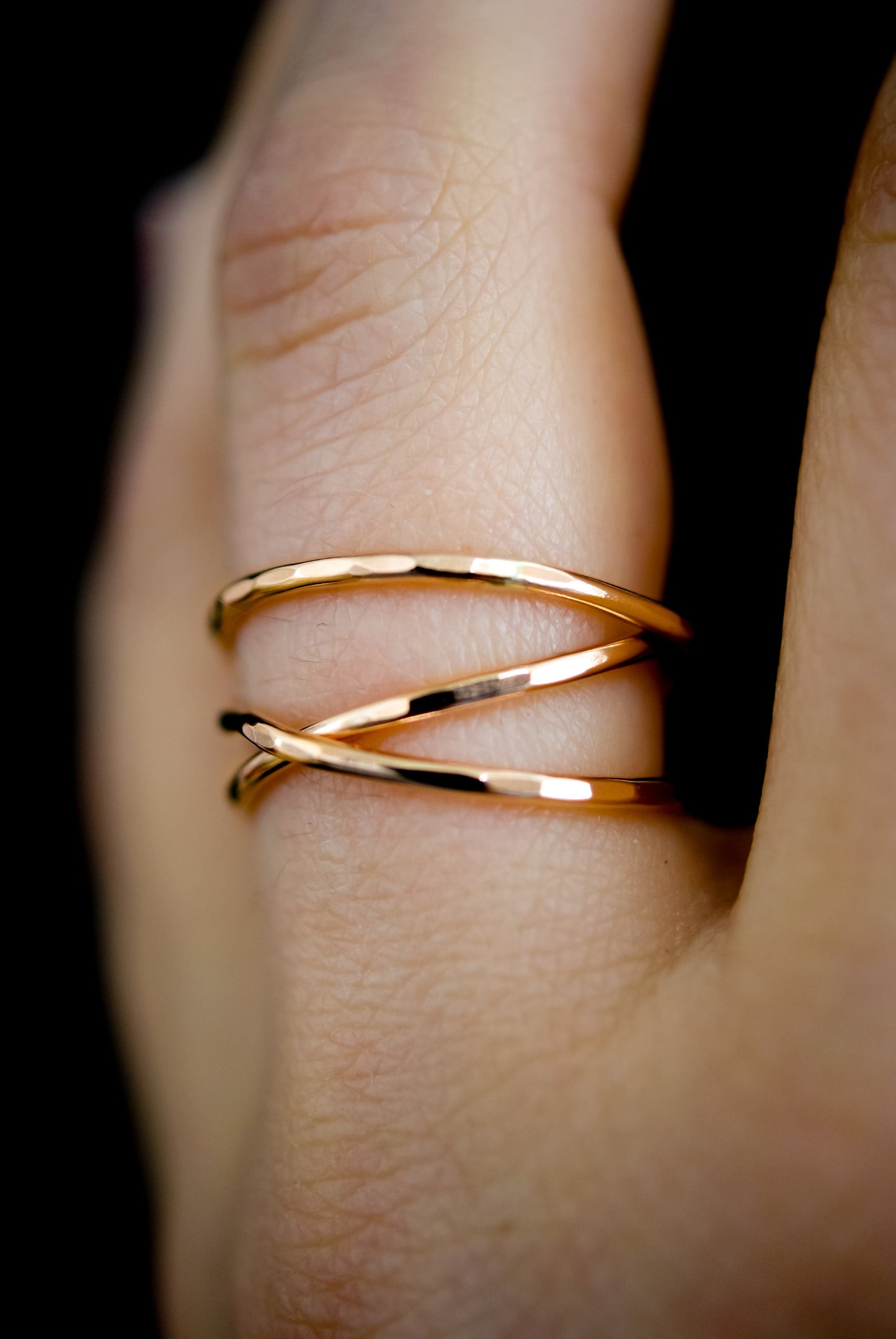 Wraparound Ring, Solid 14K Gold