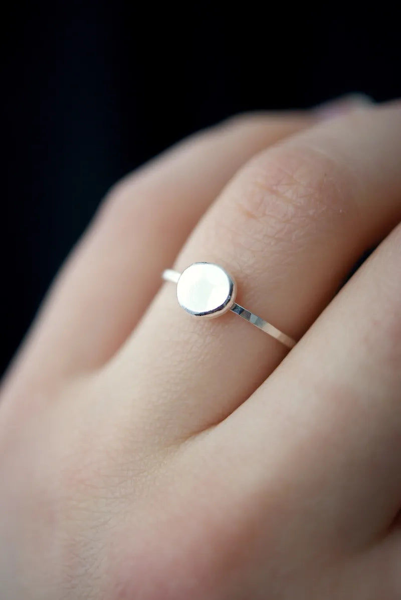 Pebble Ring, Sterling Silver