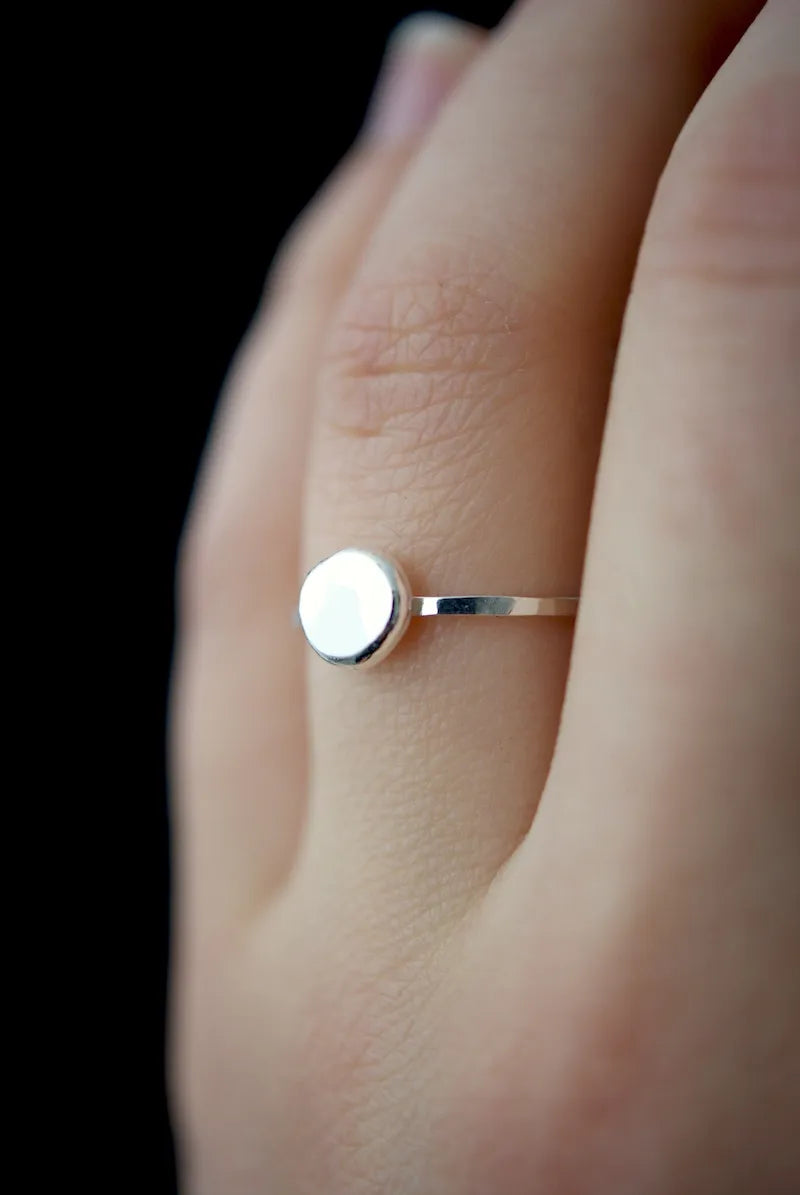Pebble Ring, Sterling Silver