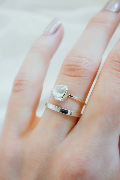Pebble Ring, Sterling Silver