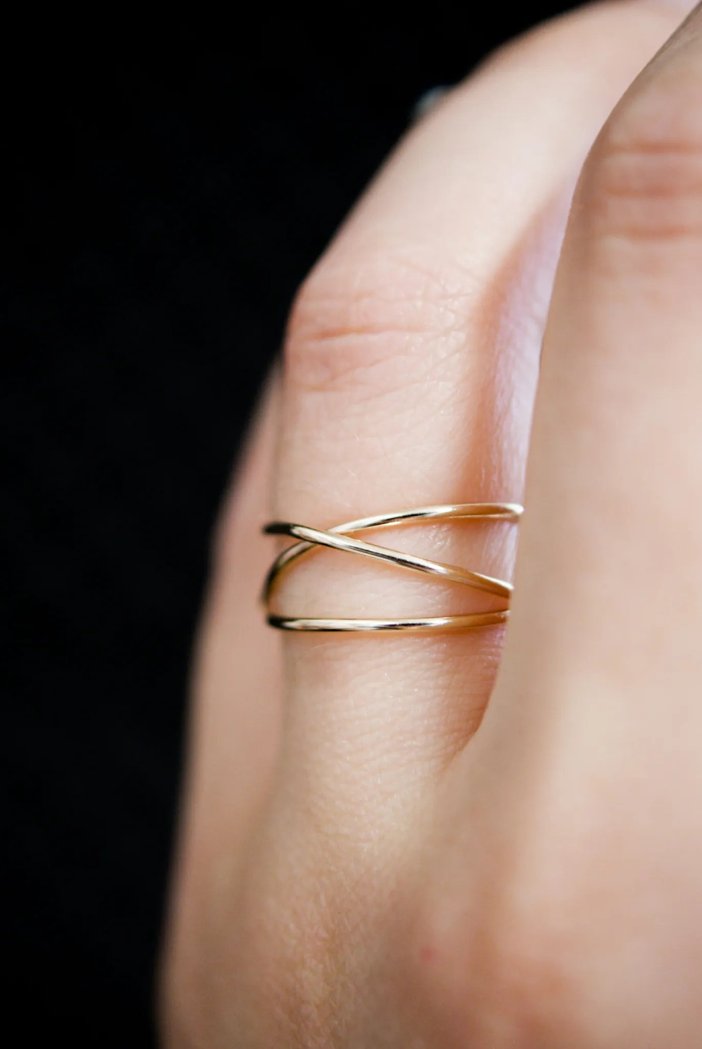 Wraparound Ring, Solid 14K Gold