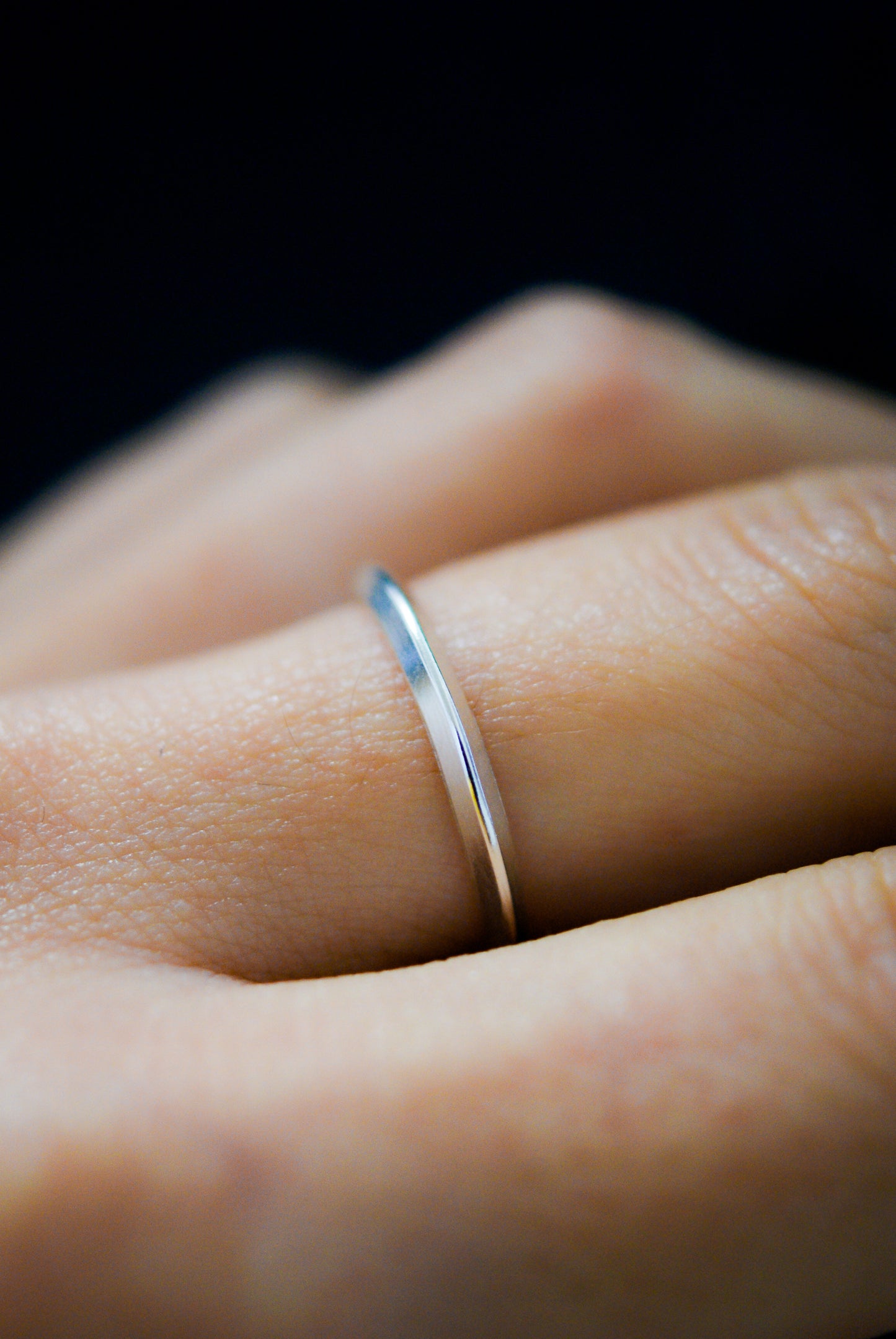 Thick Triangle Ring, Sterling Silver