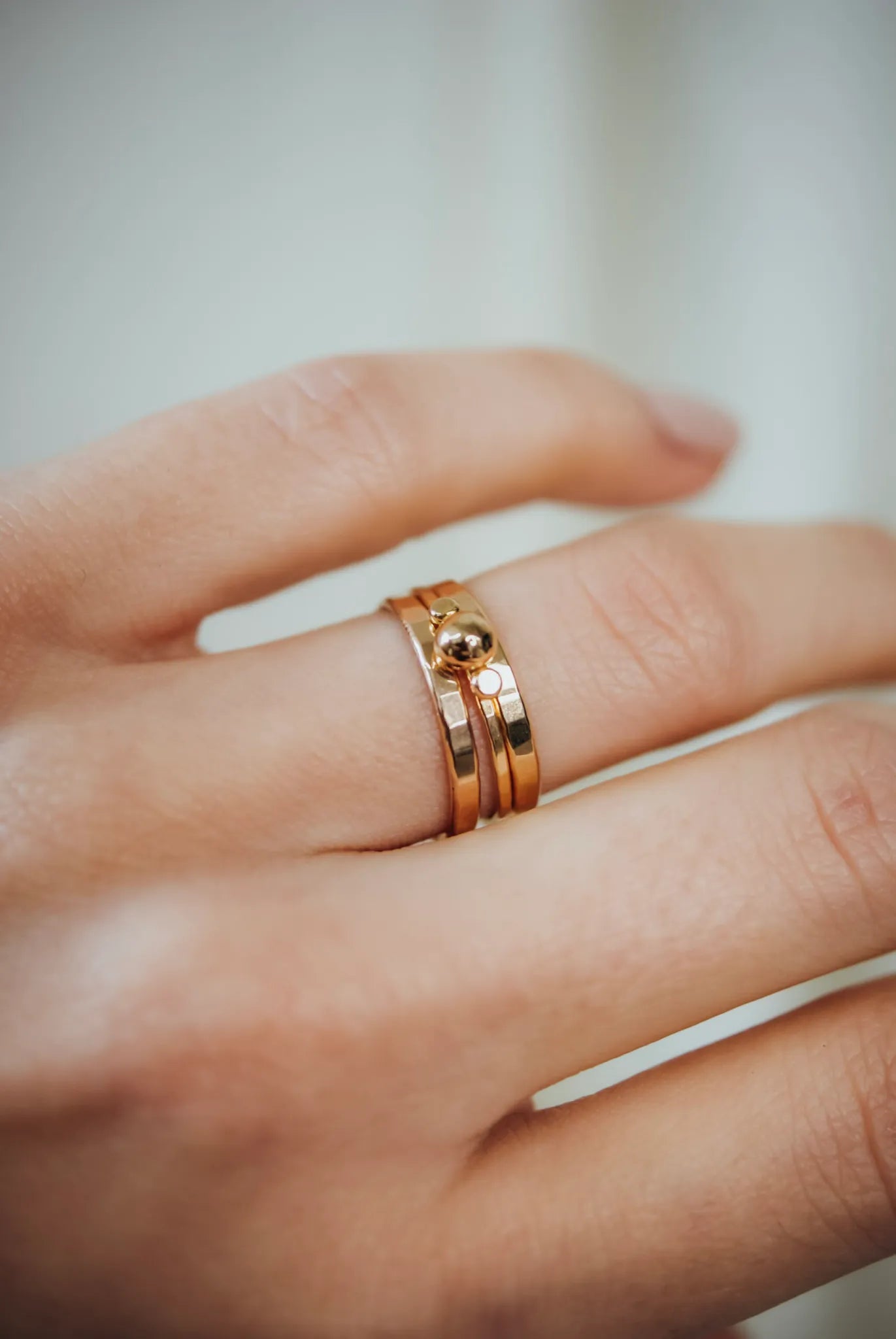 Trinity Ring, Solid 14K Gold