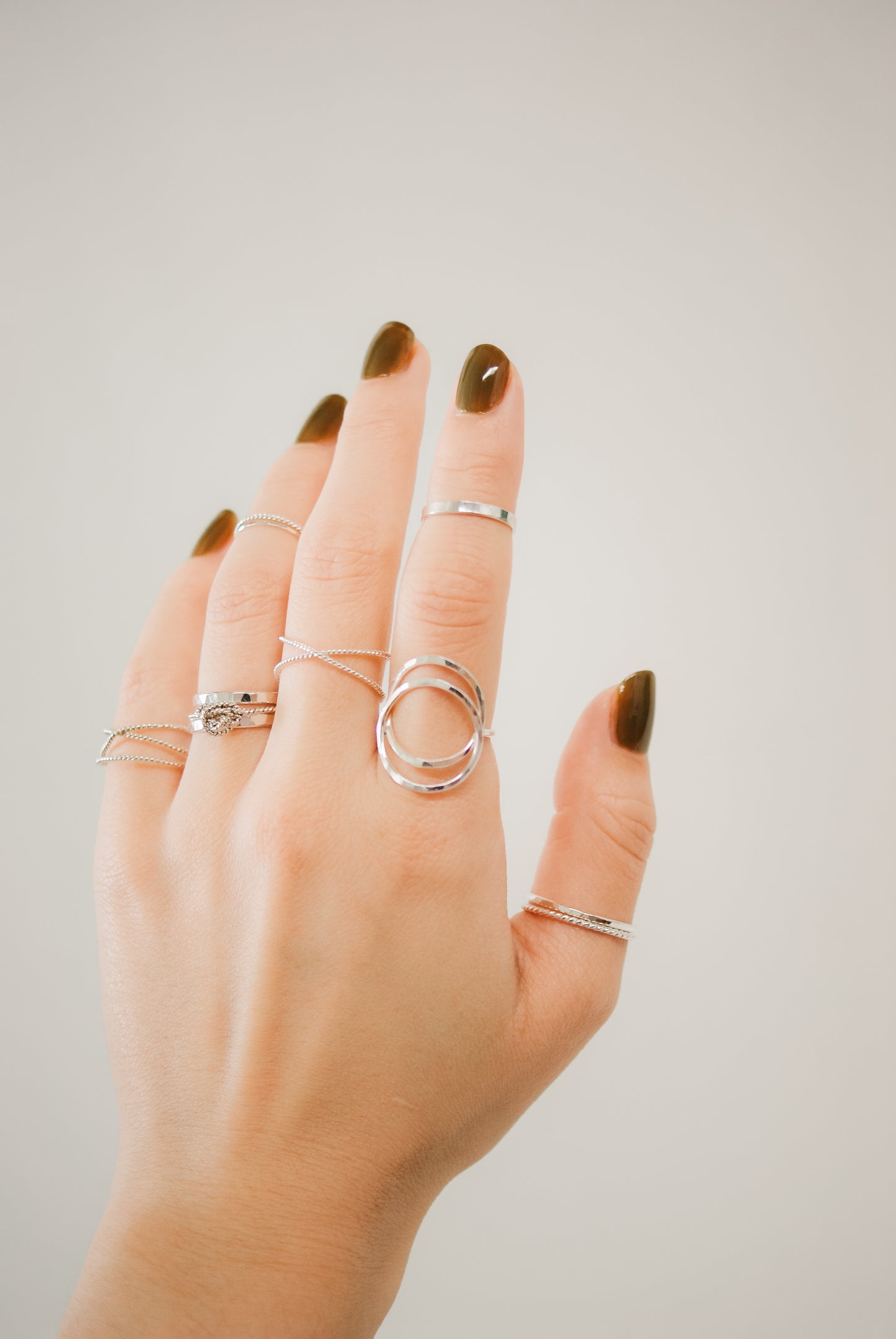 Eclipse Ring, Sterling Silver