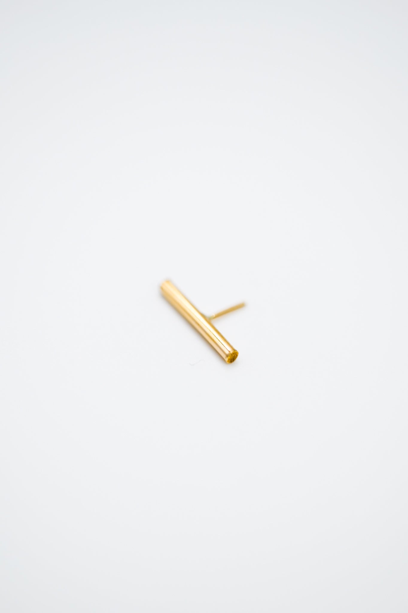 Mini Bar Flat Back Stud Earring, Solid Gold or Rose Gold