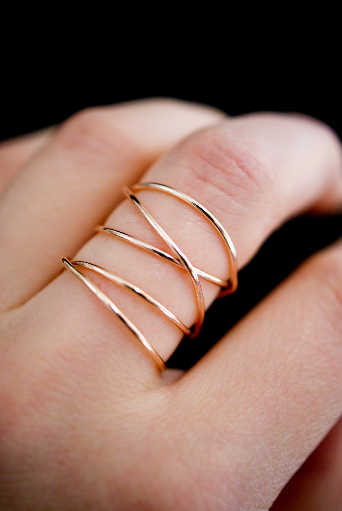 Extra Large Wraparound Ring, 14K Rose Gold Fill