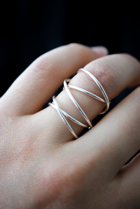 Extra Large Wraparound Ring, Sterling Silver