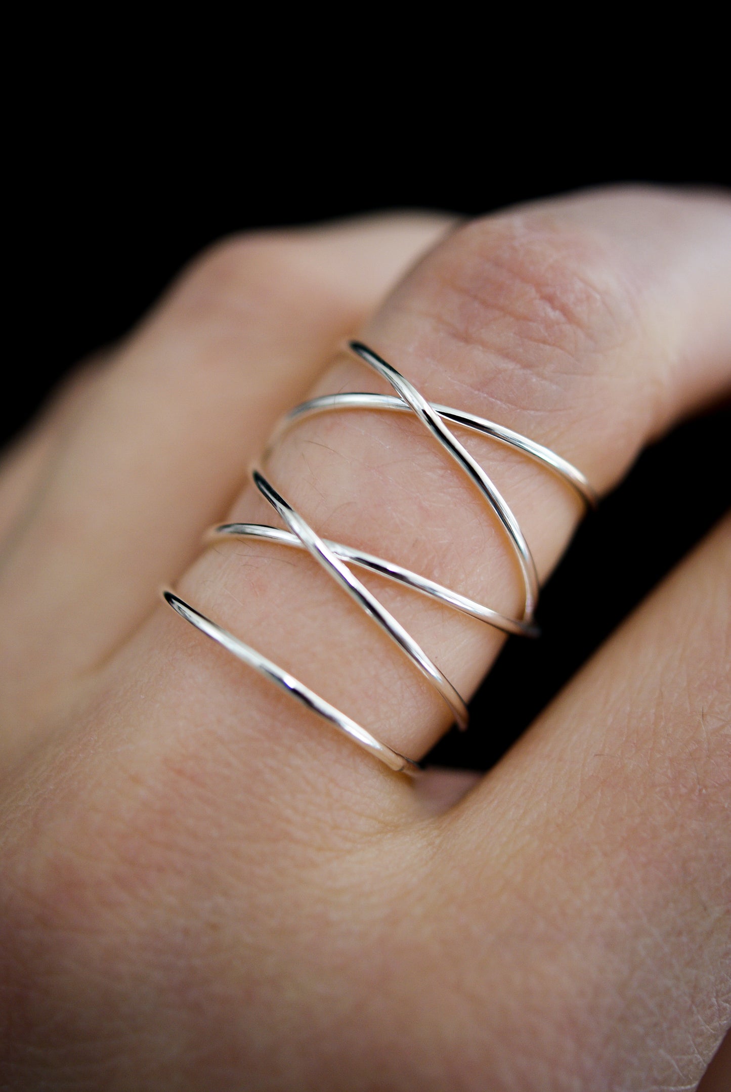 Extra Large Wraparound Ring, Sterling Silver