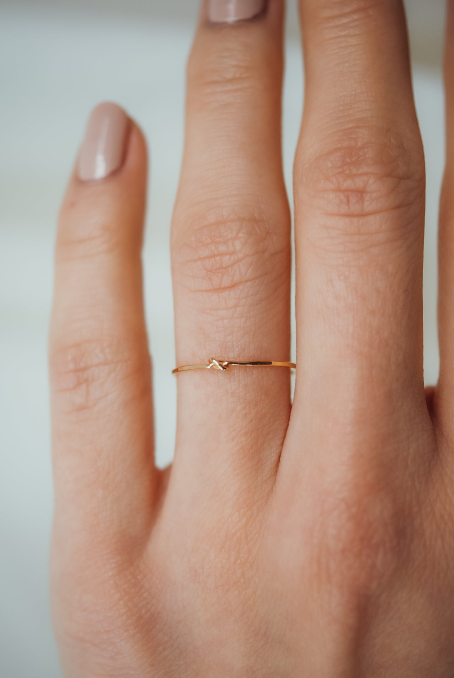 Closed Knot Ring, Solid 14K Gold
