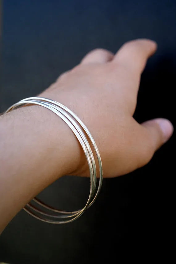 Bangle Bracelet, Gold Fill, Rose Gold Fill or Sterling Silver
