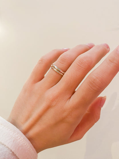 Thick Triangle Ring, Sterling Silver