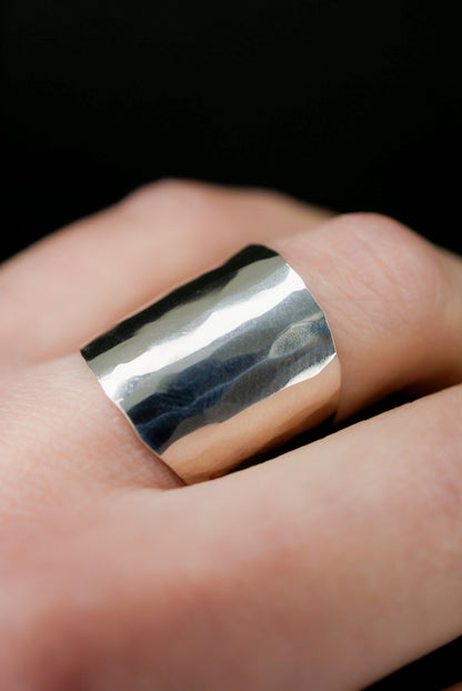 Small Shield Ring, Sterling Silver