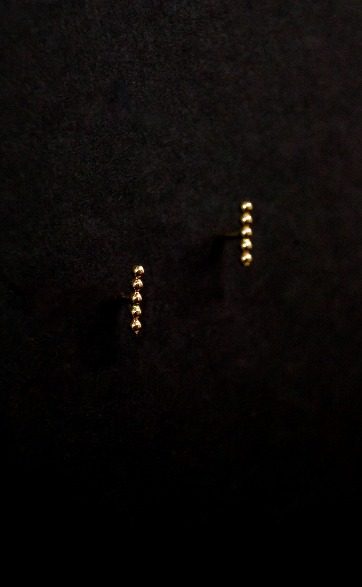 Mini Bead Bar Stud Earrings, Gold Fill, Rose Gold Fill, or Sterling Silver