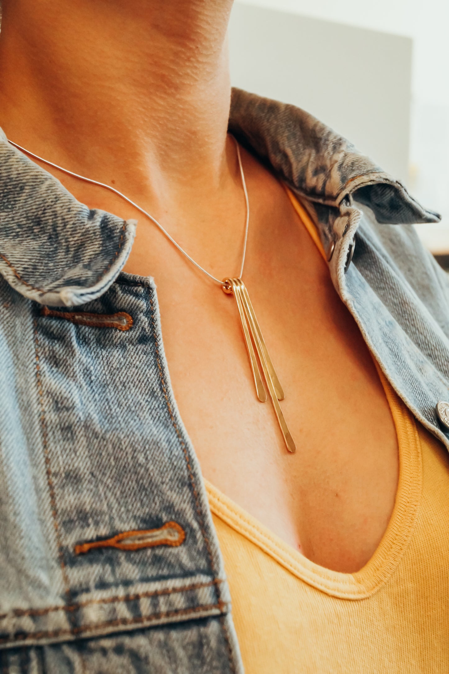 Medium Sunburst Necklace, Gold Fill, Rose Gold Fill, or Sterling Silver