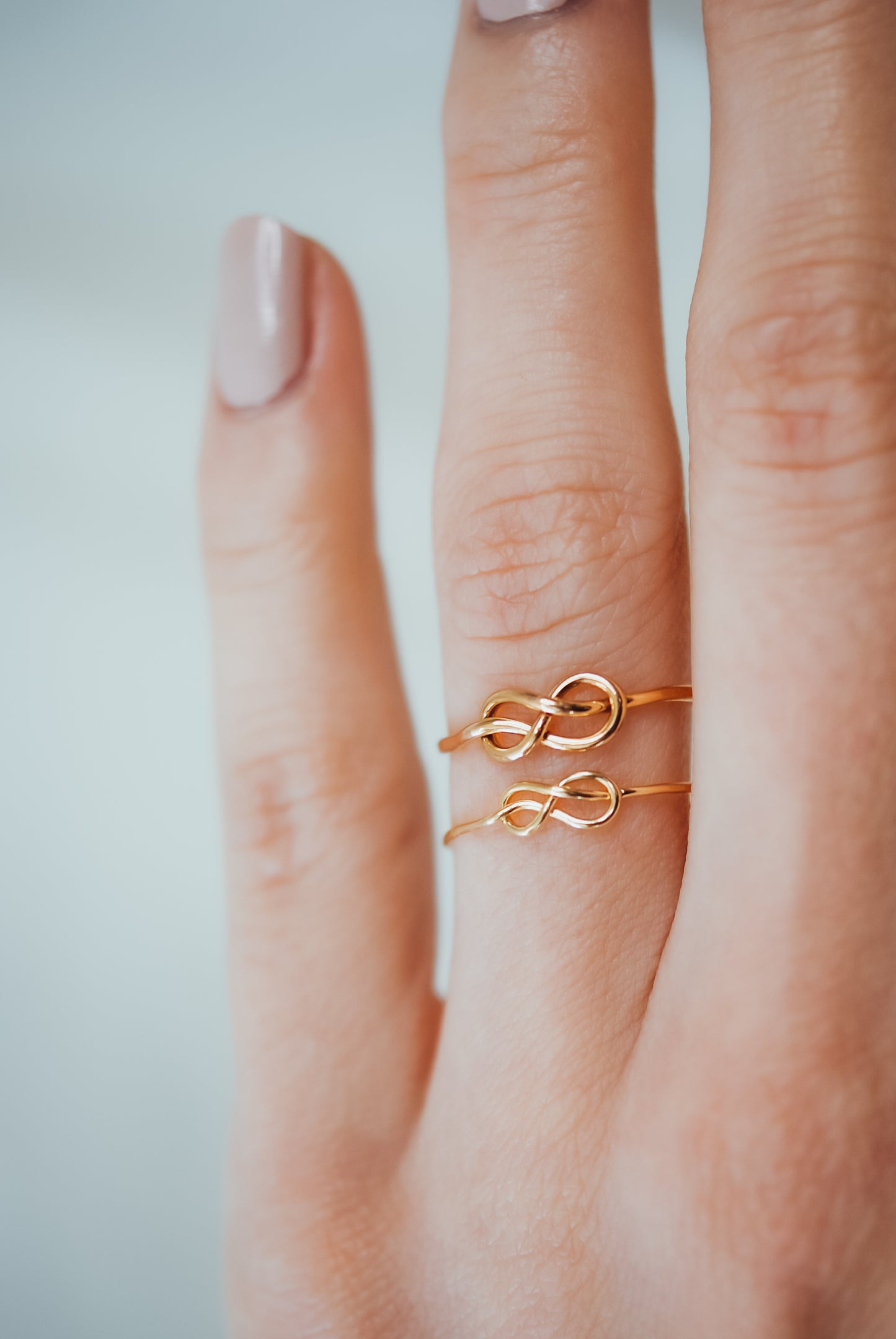 Infinity Knot Ring, Solid 14K Gold