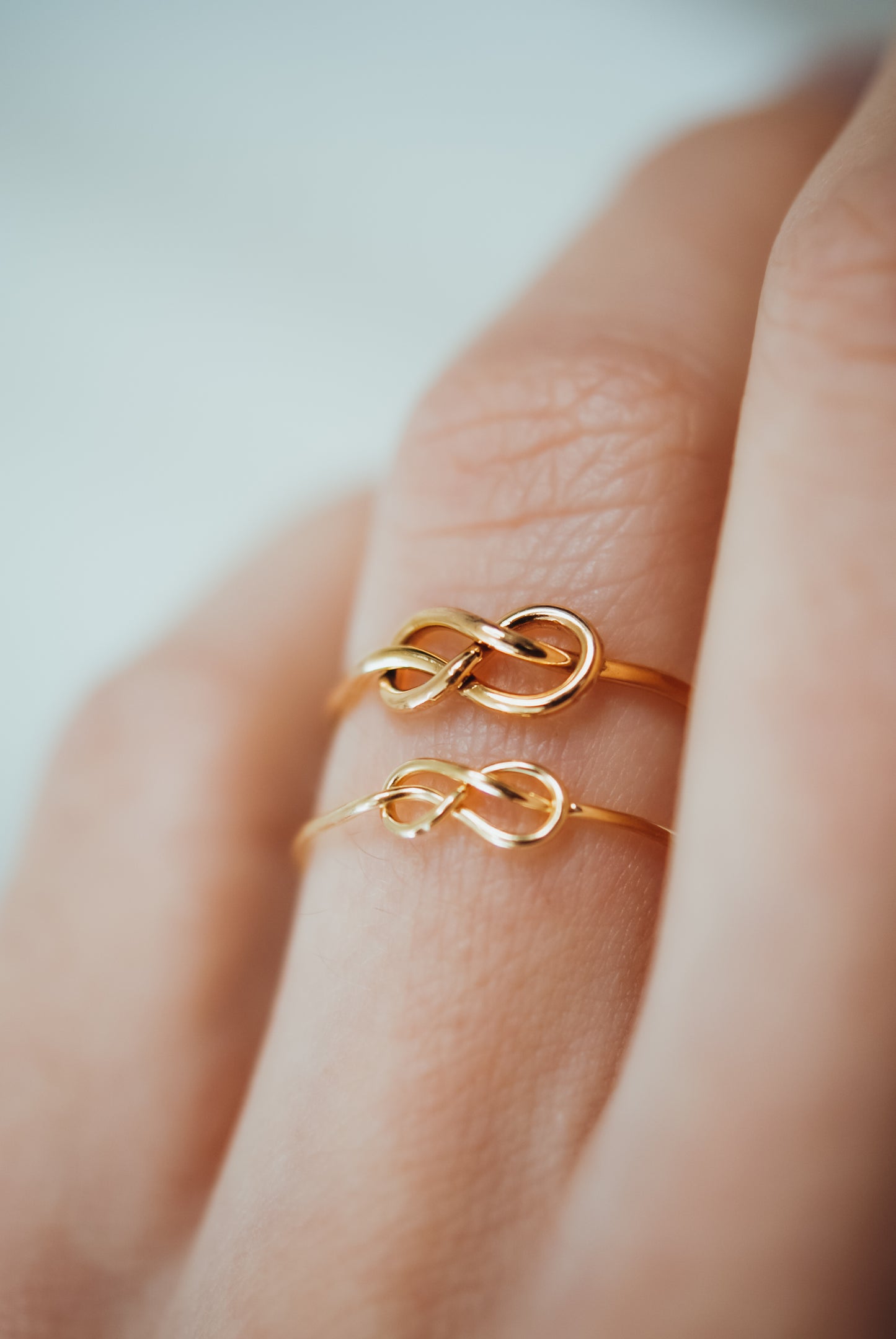 Infinity Knot Ring, Solid 14K Gold