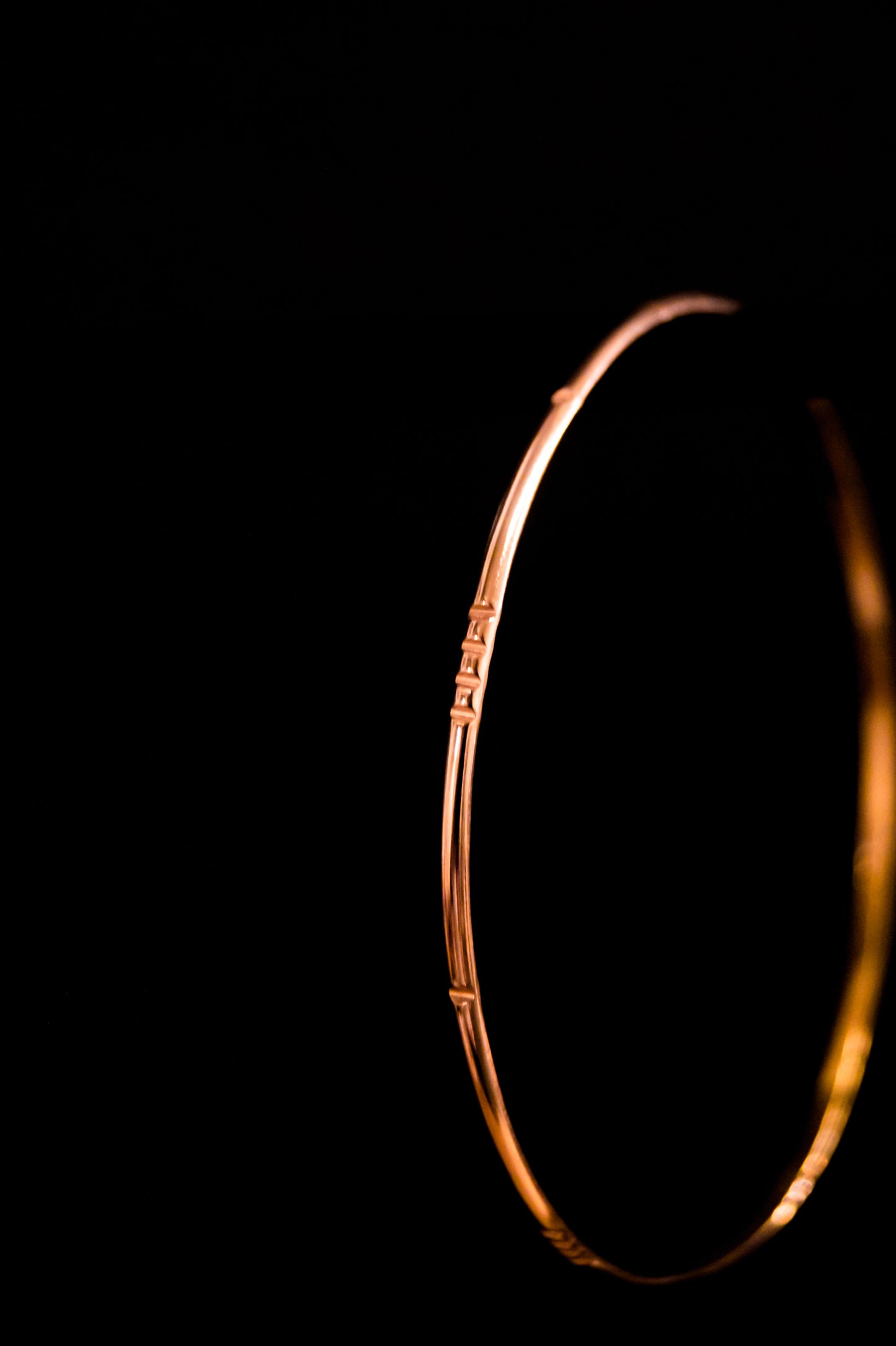 Lined Bangle Bracelet, Gold Fill, Rose Gold Fill, or Sterling Silver