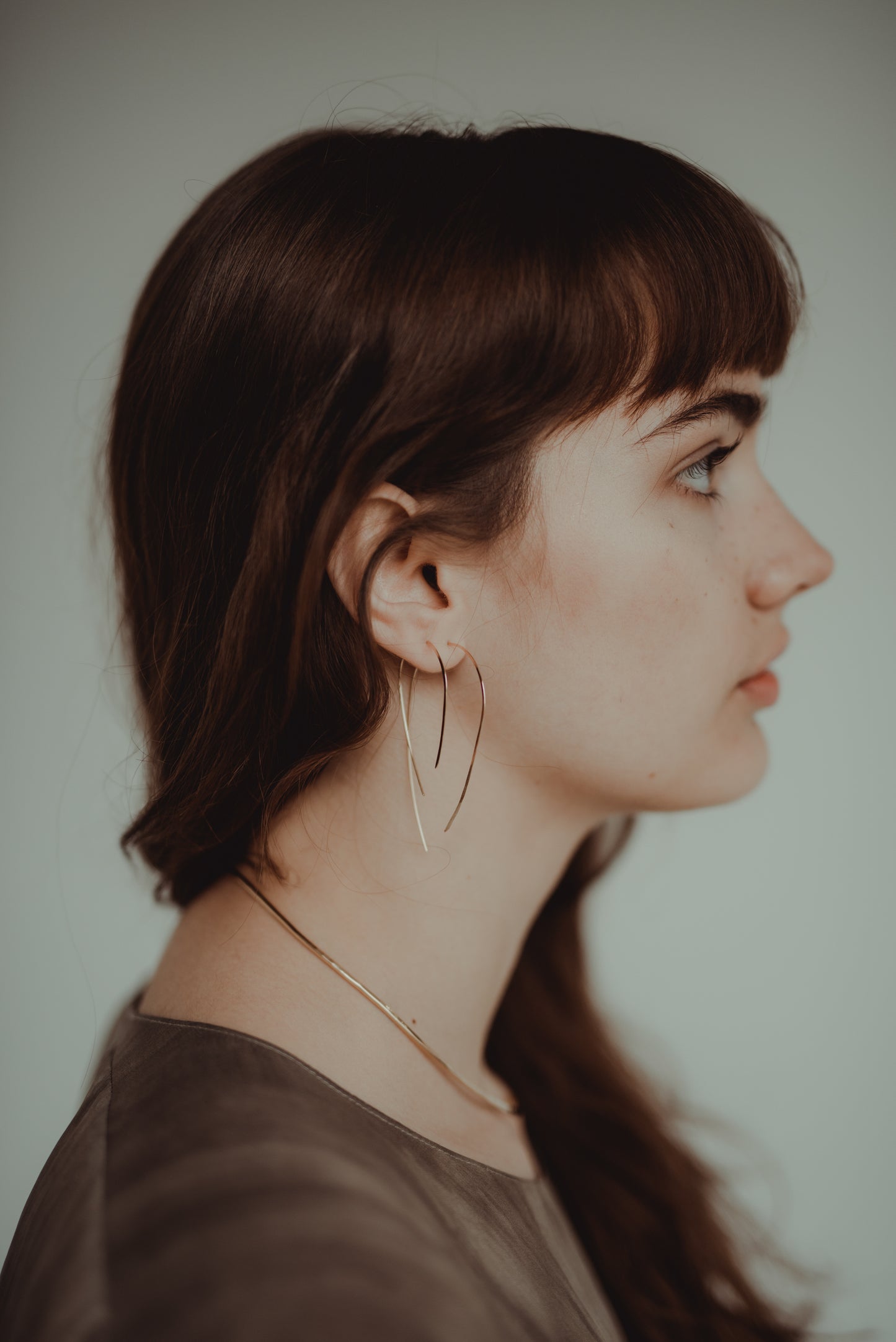 Mini U-Shaped Open Hoop Earrings, Gold Fill, Rose Gold Fill, or Sterling Silver