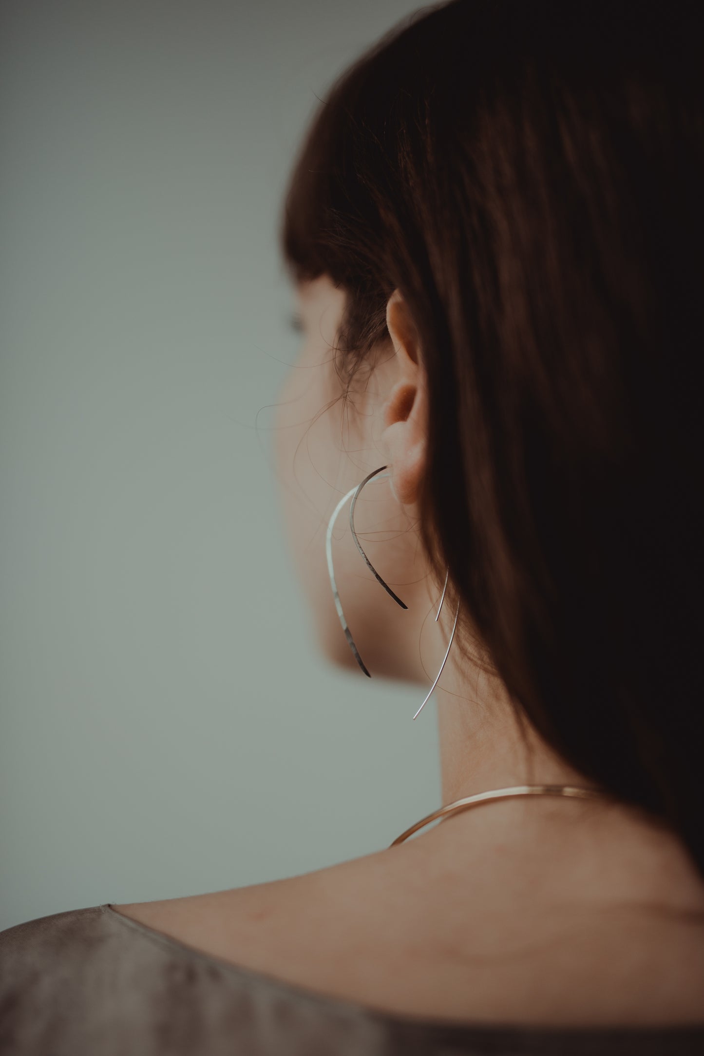 Mini U-Shaped Open Hoop Earrings, Gold Fill, Rose Gold Fill, or Sterling Silver