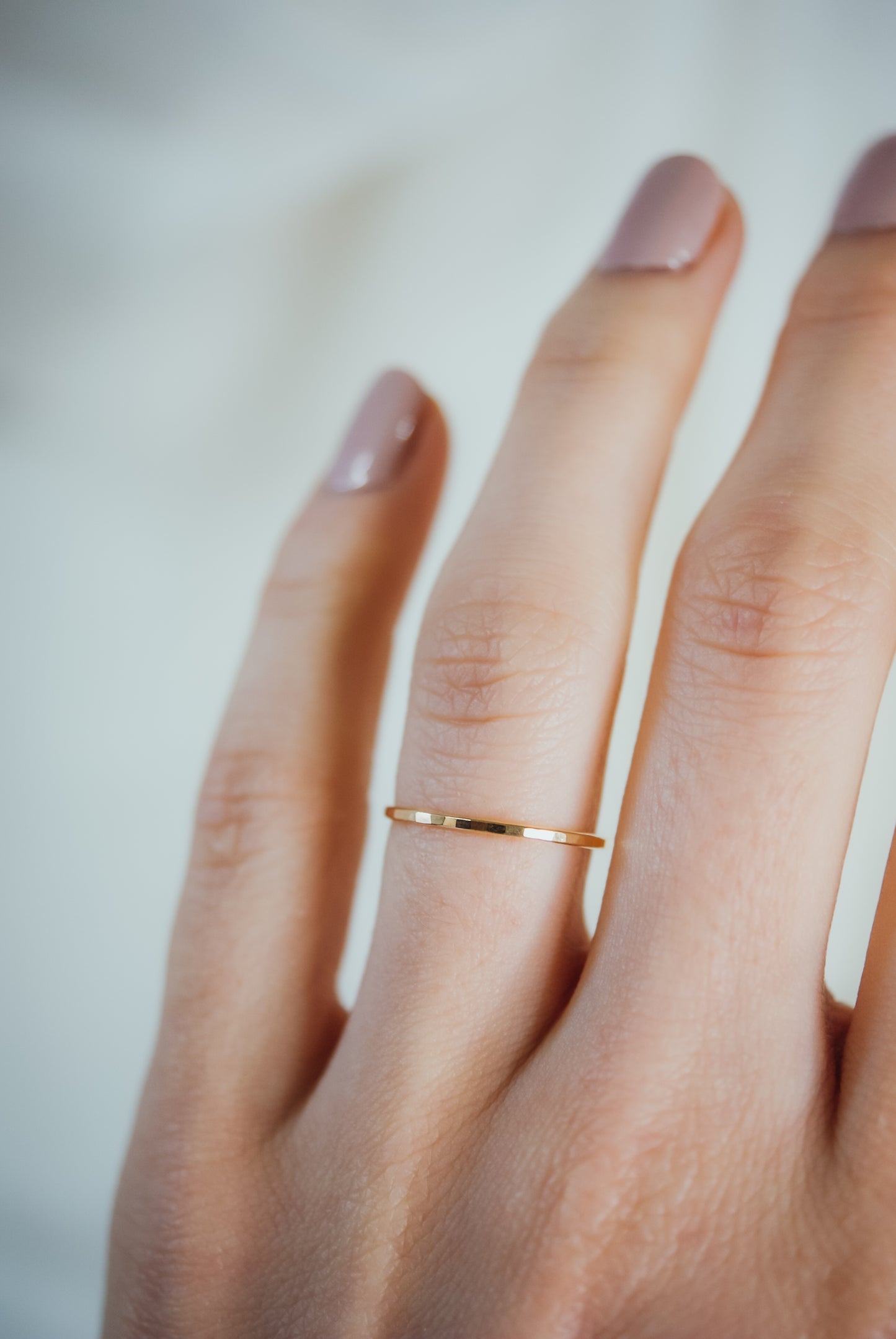 Medium Thick Ring, Solid 14K Gold