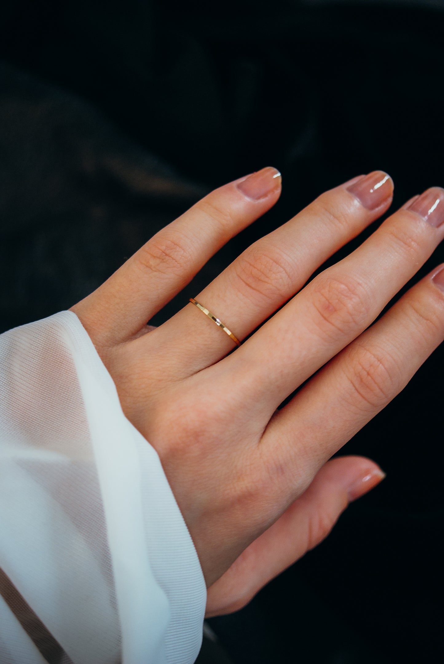 Medium Thick Ring, Solid 14K Gold