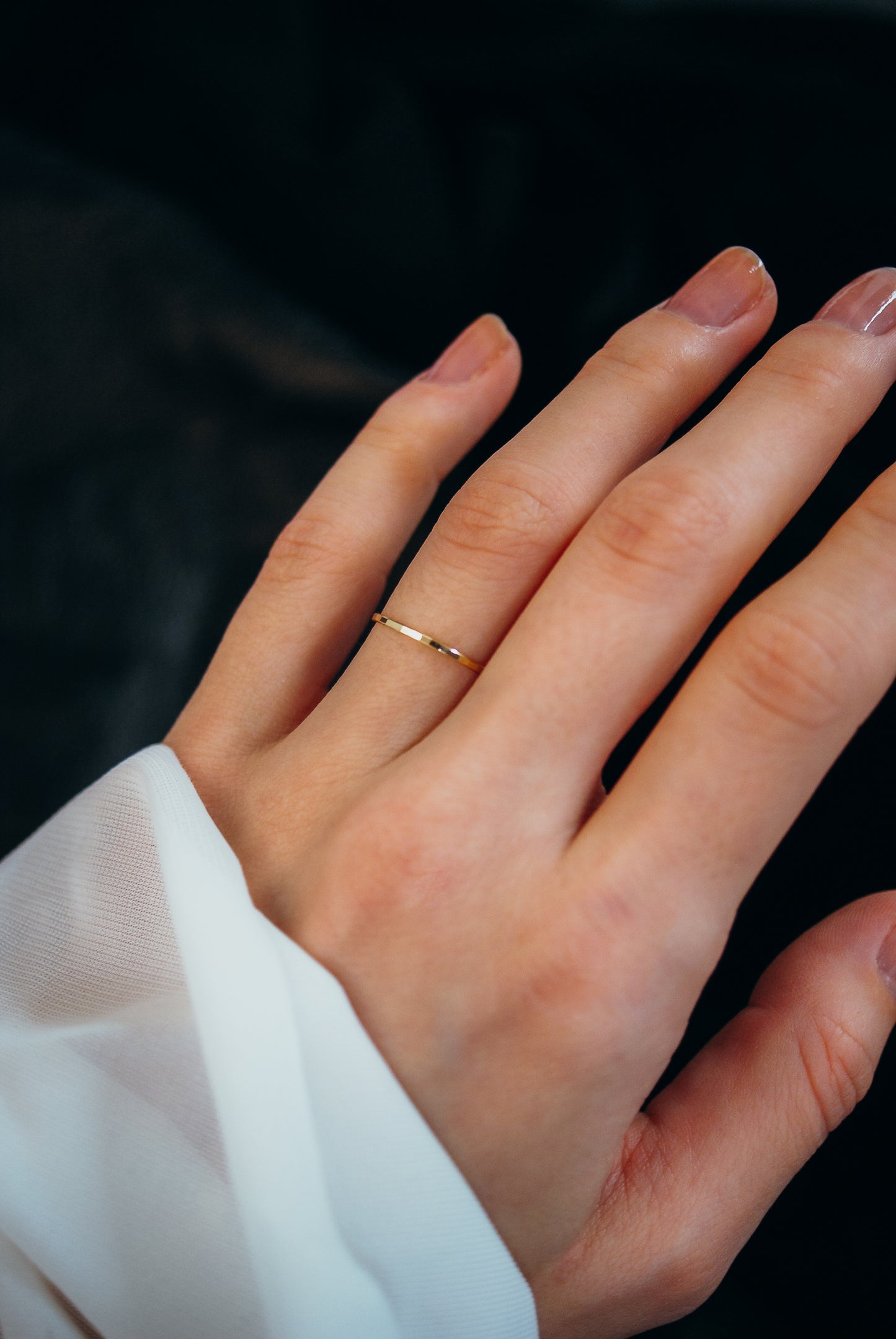 Medium Thick Ring, Solid 14K Gold