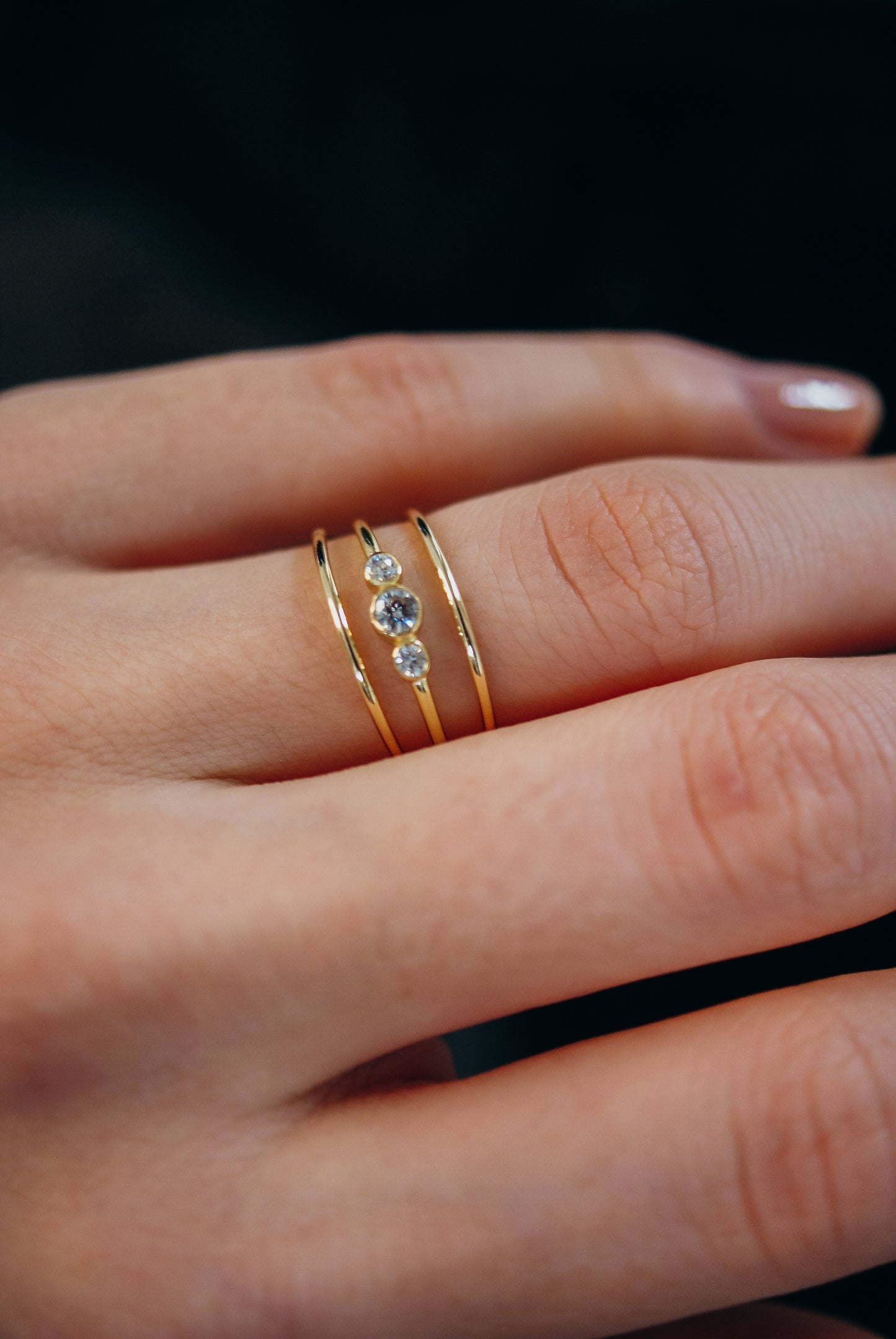 Medium Thick Ring, Solid 14K Gold