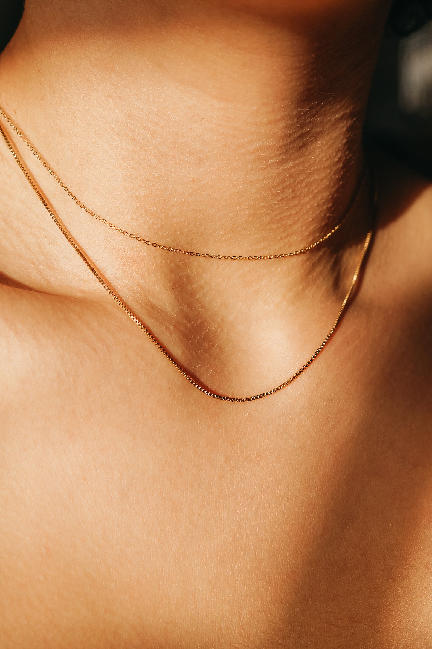 Choker Layering Necklace Set in Gold Fill